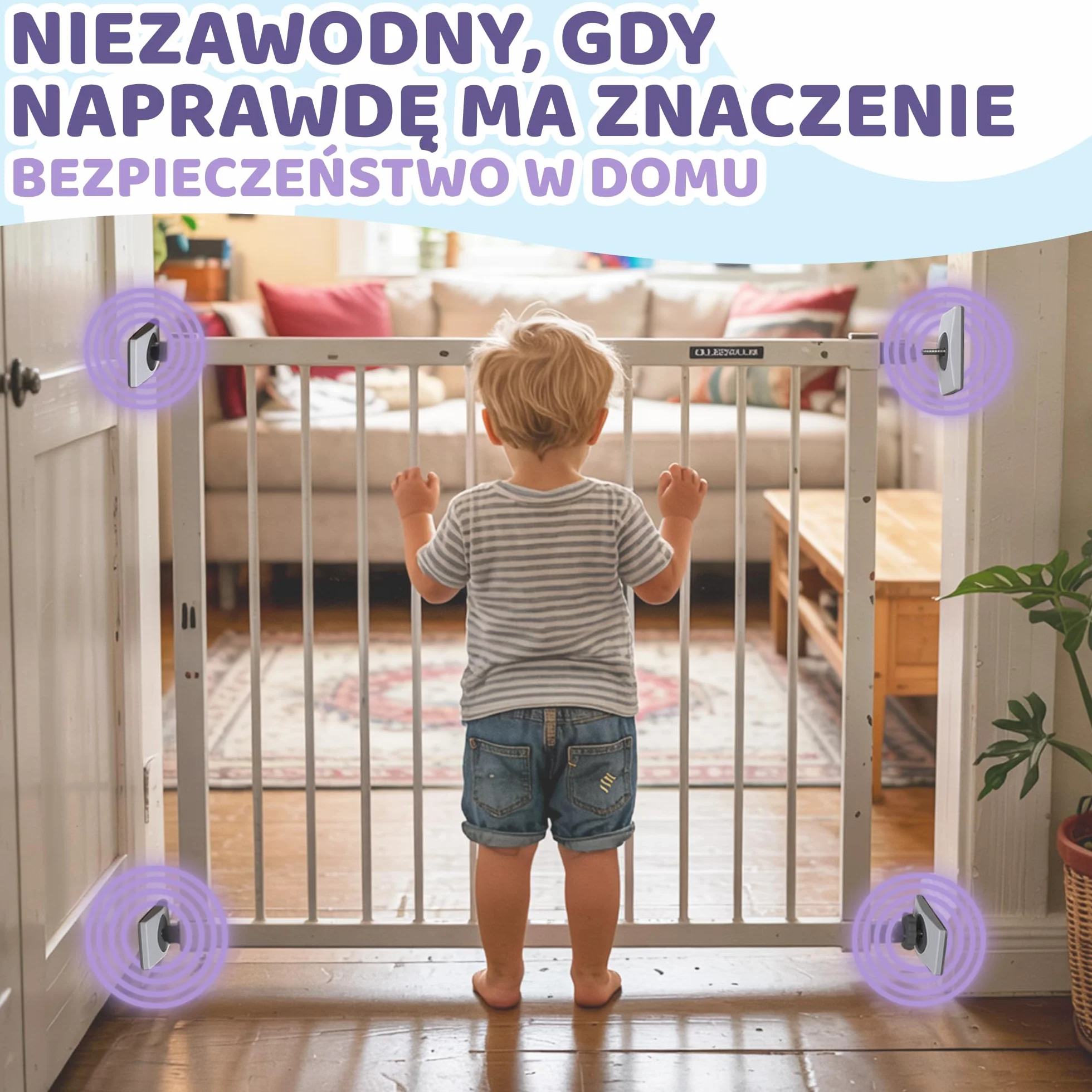 4x Podkładki Ochronne na Ścianę do Bramki Schodowej i Drzwiowej – Ochrona Ścian i Drzwi bez Wiercenia – Prostokątne Nakładki Ochronne do Bramki Rozporowej