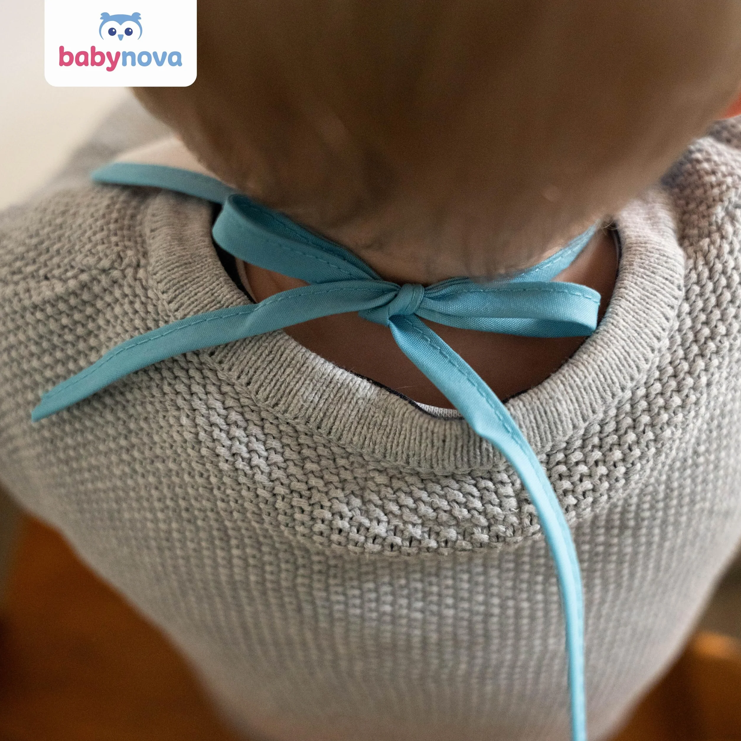 babynova Śliniaki dla Noworodków i Maluchów – 100% Bawełna – Wodoodporne – Można Prać w Pralce – Do Jedzenia, Malowania, Rękodzieła