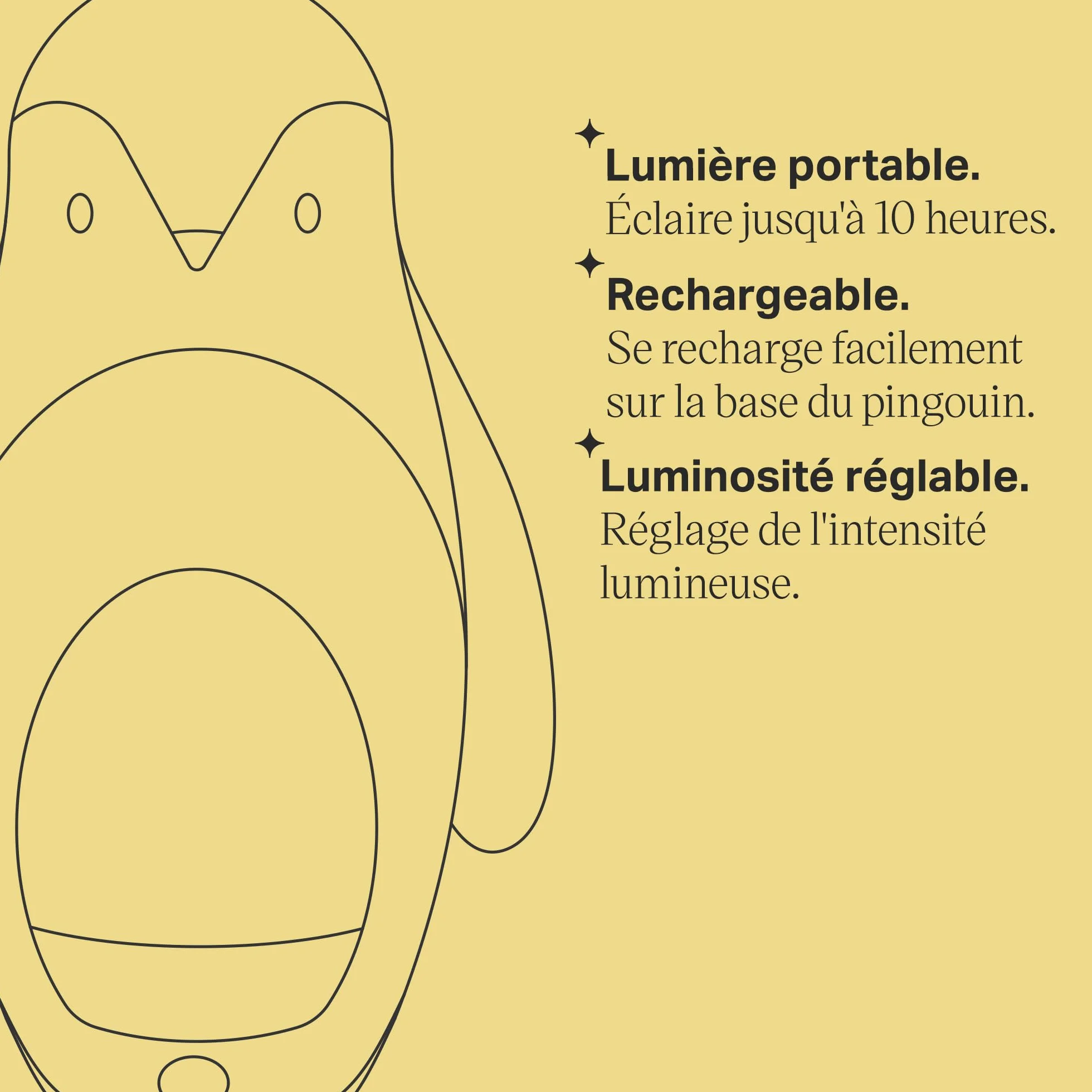Tommee Tippee 2-in-1 Portable Penguin Nursery Night light with Portable Egg Light, Adjustable Brightness, USB-Powered