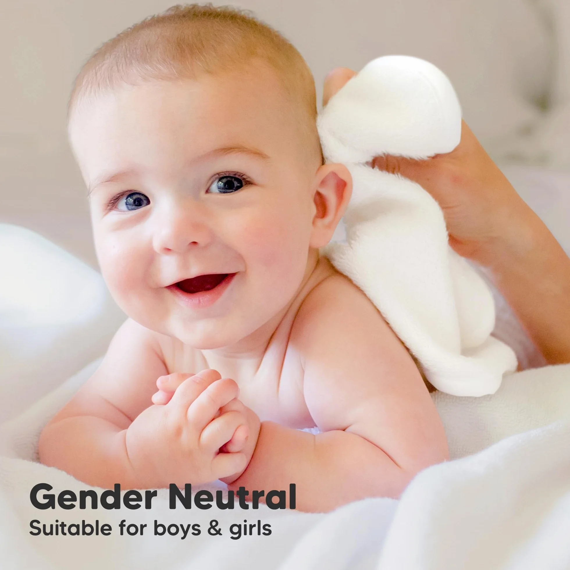 KeaBabies Bambusowy ręcznik do twarzy dla niemowląt biały miękki organiczny