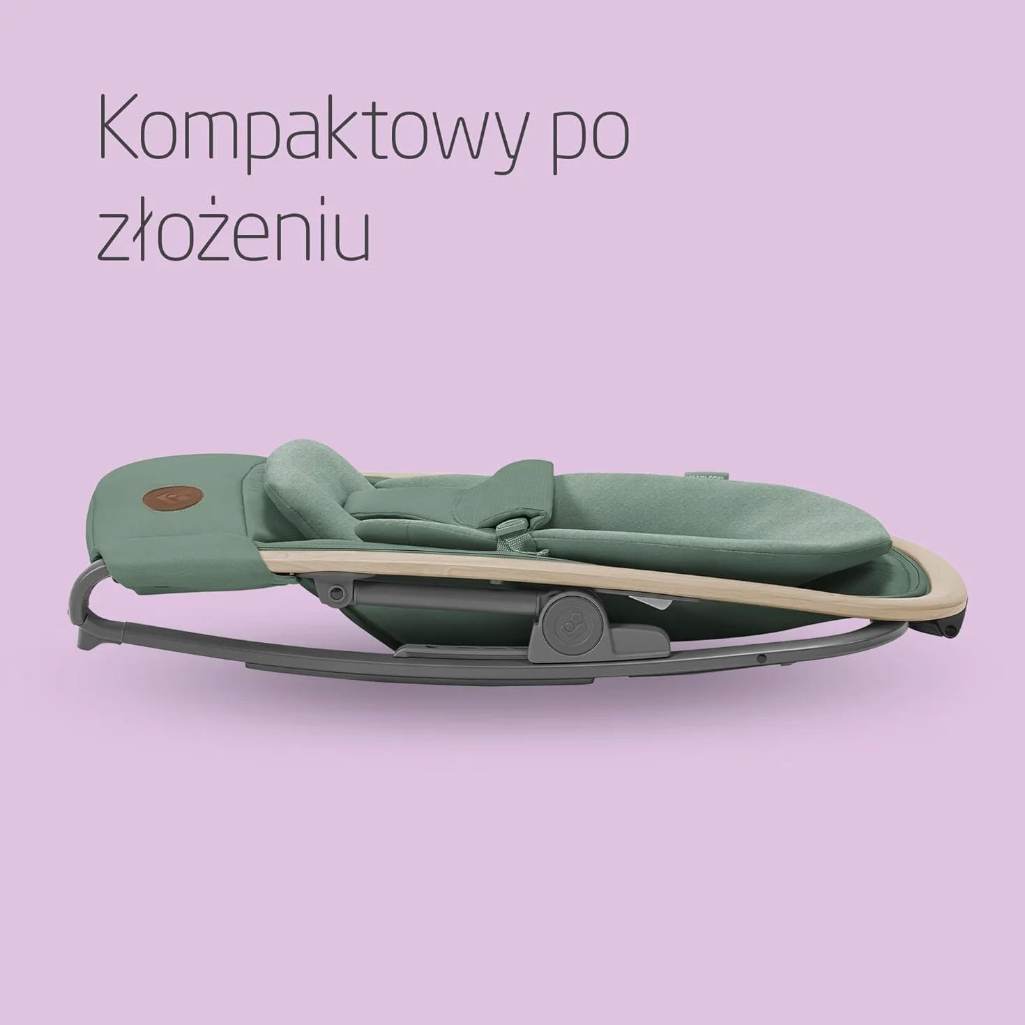 Maxi-Cosi Bujaczek Leżaczek Kori 2 w 1, 0–2 lata, 15 kg, 3 pozycje odchylania, Uprząż Easy-in, Lekki Kompaktowy, Beyond Green
