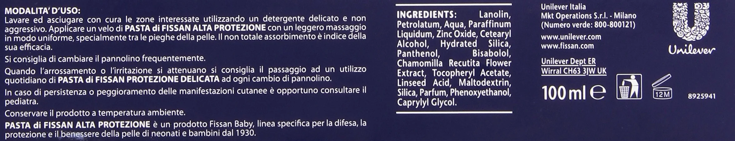 Pasta Alta Protezione Alla Calendula E Ossido Di Zinco Per Bambini 100 ml