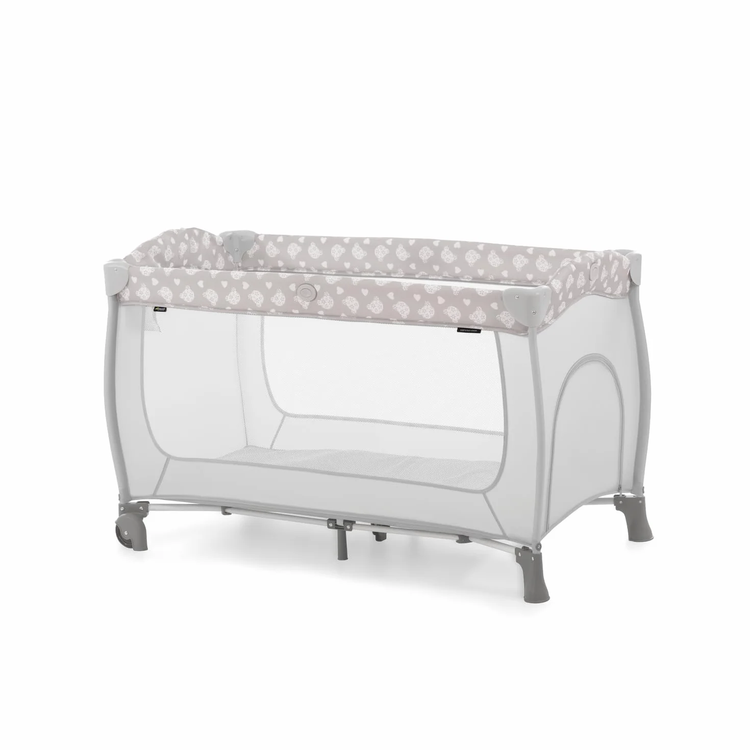 Hauck Zestaw łóżeczek Sleep N Play Center dla niemowląt i małych dzieci od urodzenia do 15 kg, 120 x 60 cm, stolik przewijany, drugi poziom, kółka, klapa boczna, składany, torba