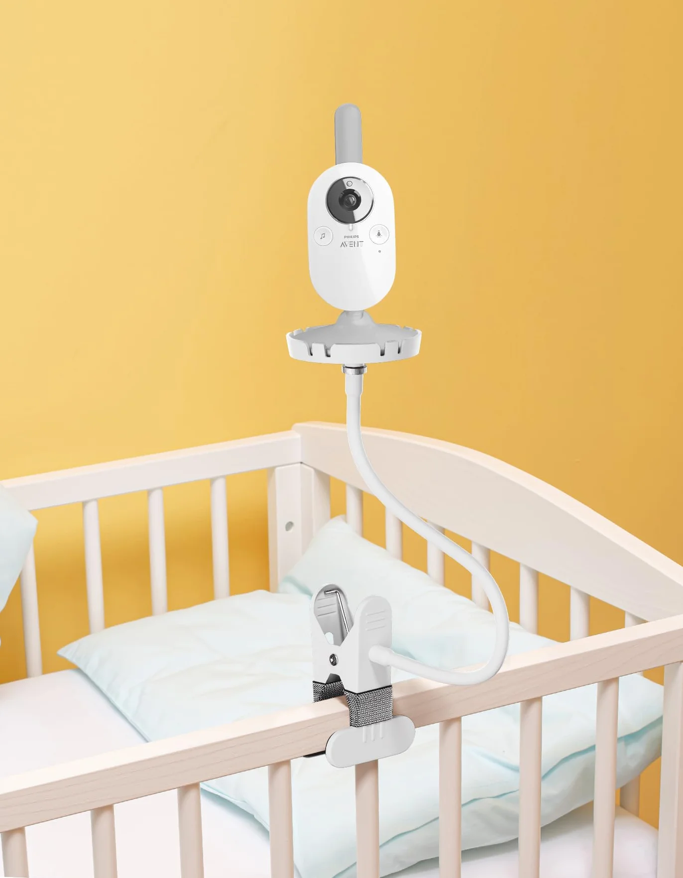 Uchwyt na monitor dla niemowląt Philips Avent SCD843/26, SCD833/26, SCD891/26, SCD891/26, SCD630/26, elastyczny uchwyt na klips do monitoringu niemowląt Philips Avent