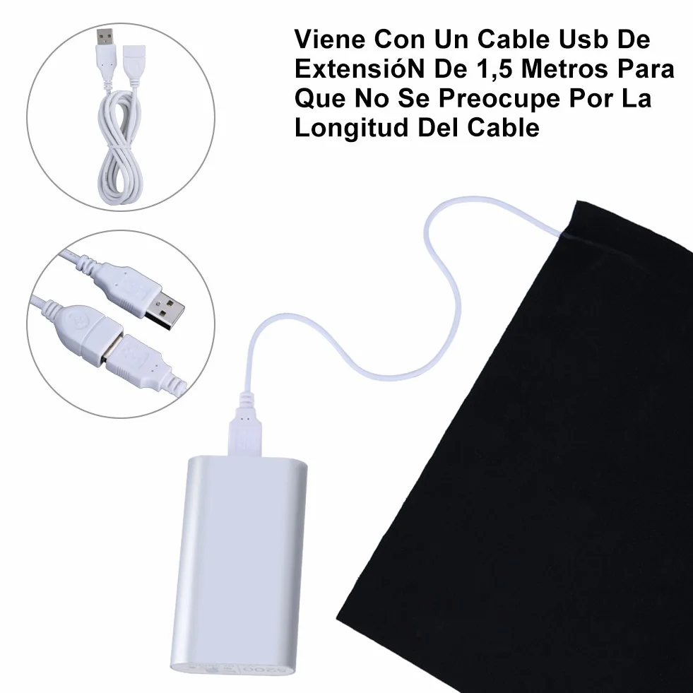 Podkładka Grzewcza USB Elektryczna Podkładka Grzewcza USB Bezpieczna Tkanina z Włókna Węglowego Podgrzewacz Ogrzewanie Zasilany podróżą na Ubrania Siedzisko Łóżko dla Zwierząt