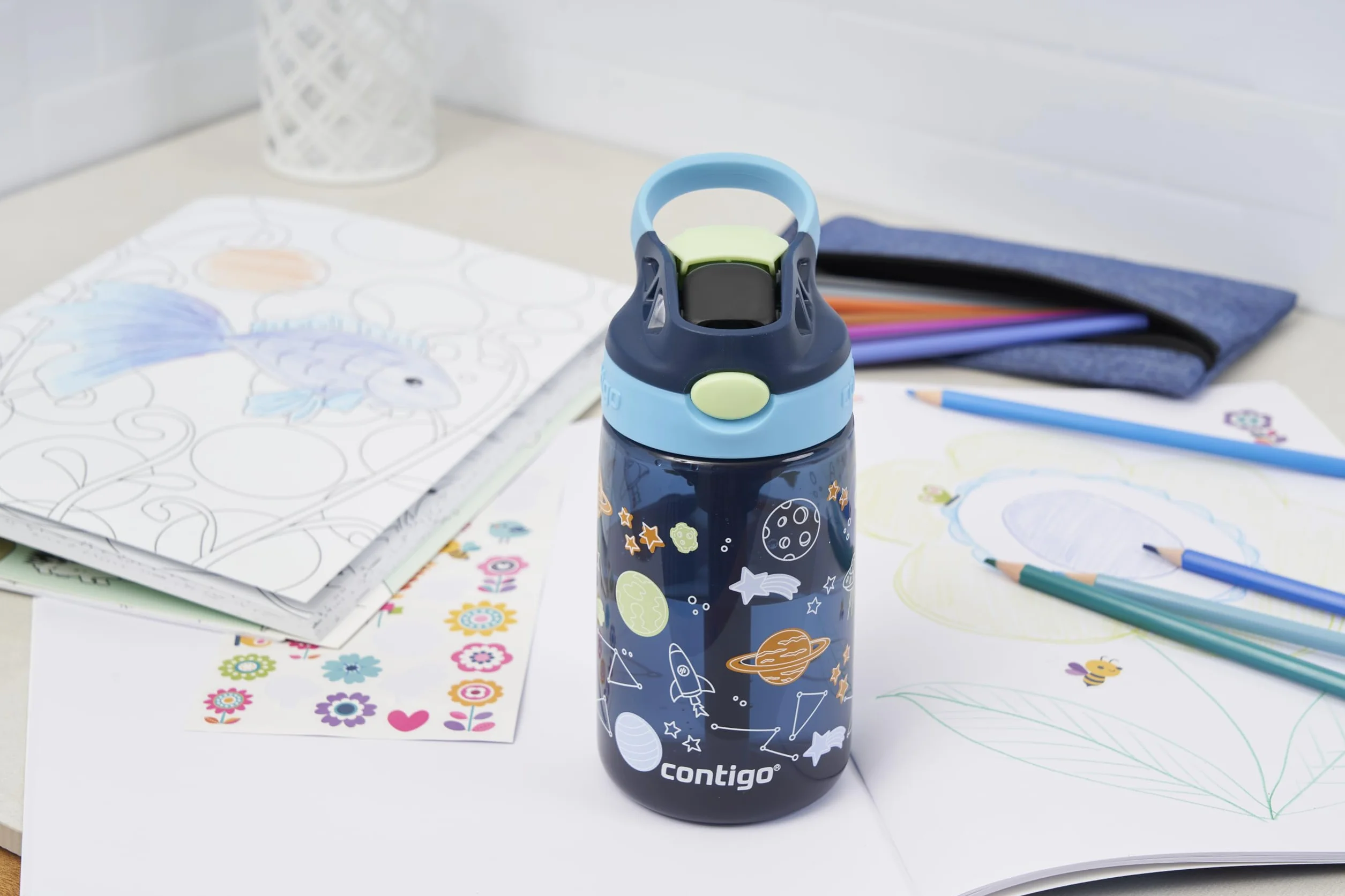 Contigo Easy Clean Autospout butelka dla dzieci 420 ml Blueberry Cosmos