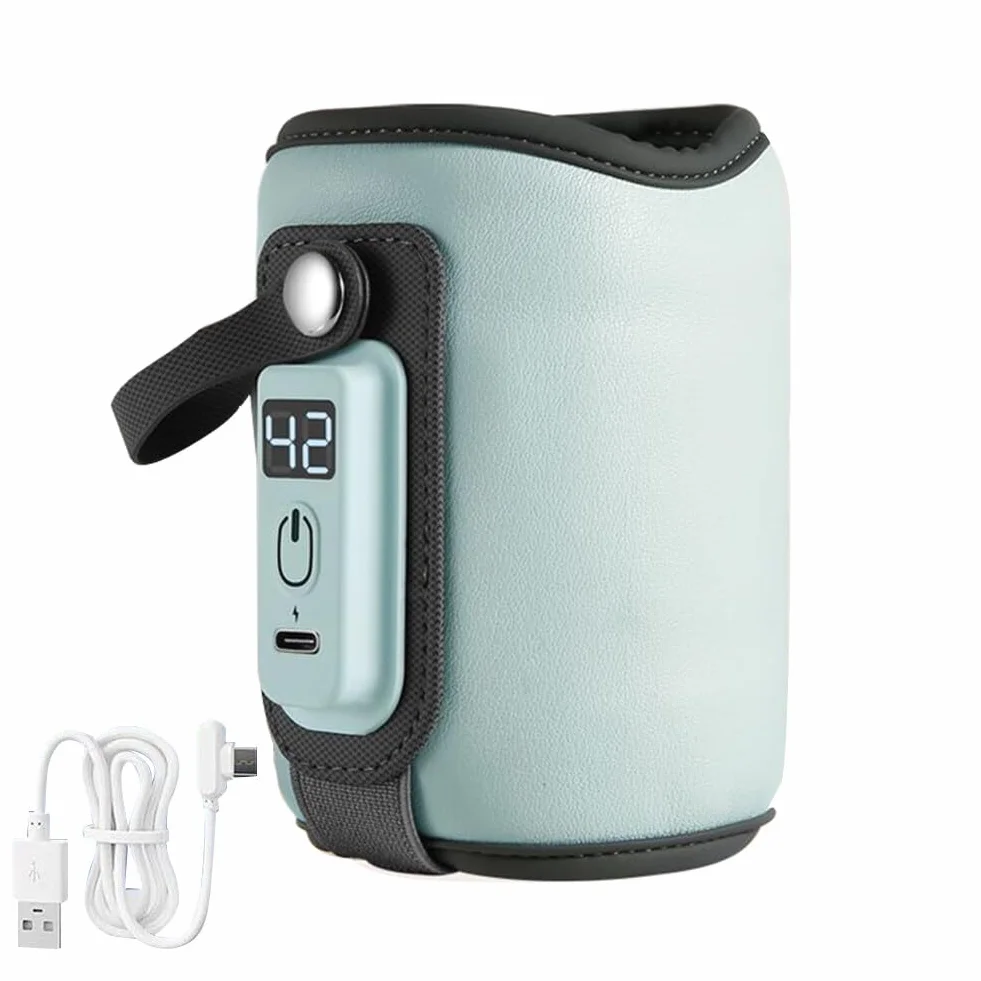 Podgrzewacz do butelek dla niemowląt, przenośny, USB do utrzymania temperatury, podgrzewacz do butelek dla niemowląt z wyświetlaczem temperatury, podgrzewanie mleka i pożywienia dla niemowląt,