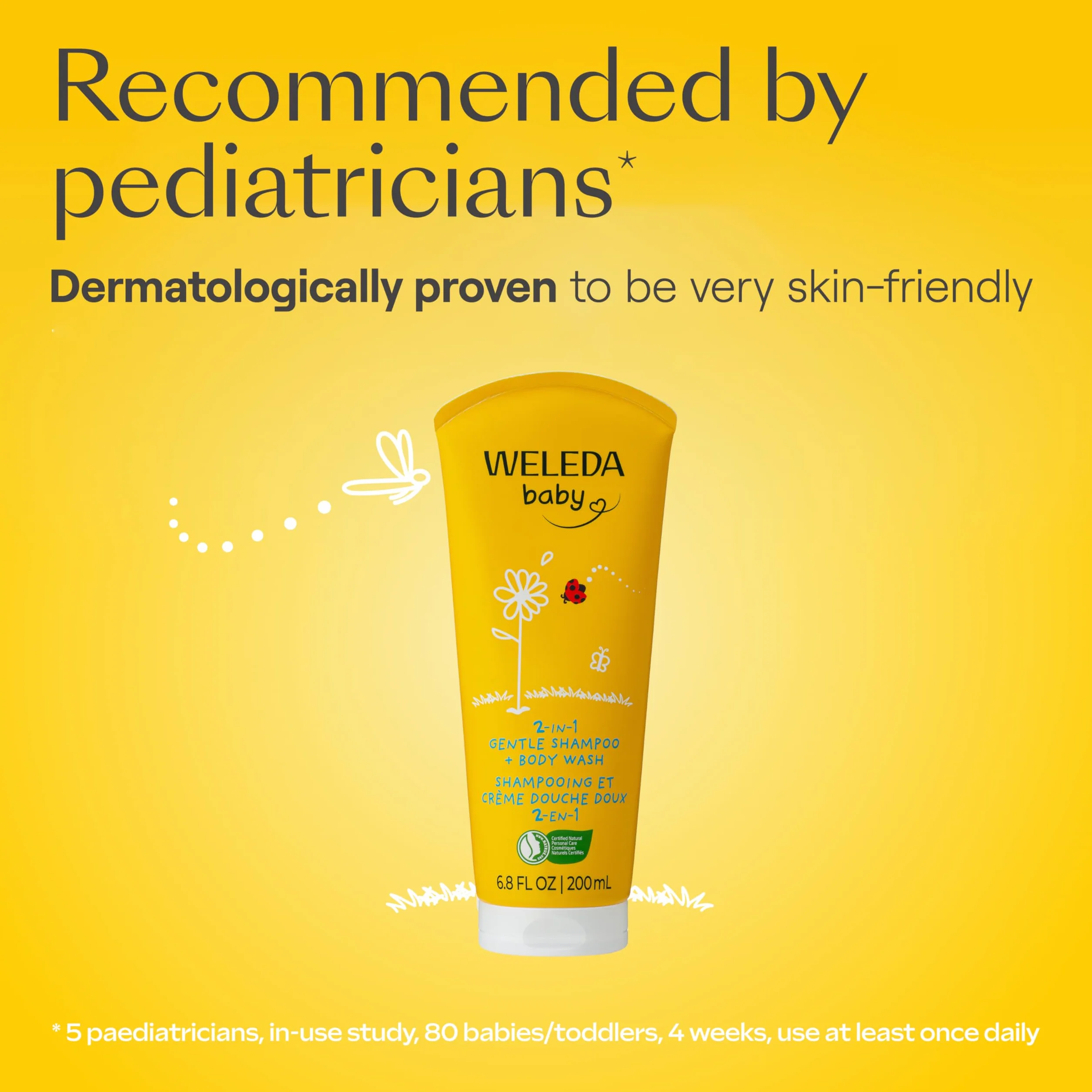 Weleda 9651 Szampon, Żółty/Biały, 200 ml