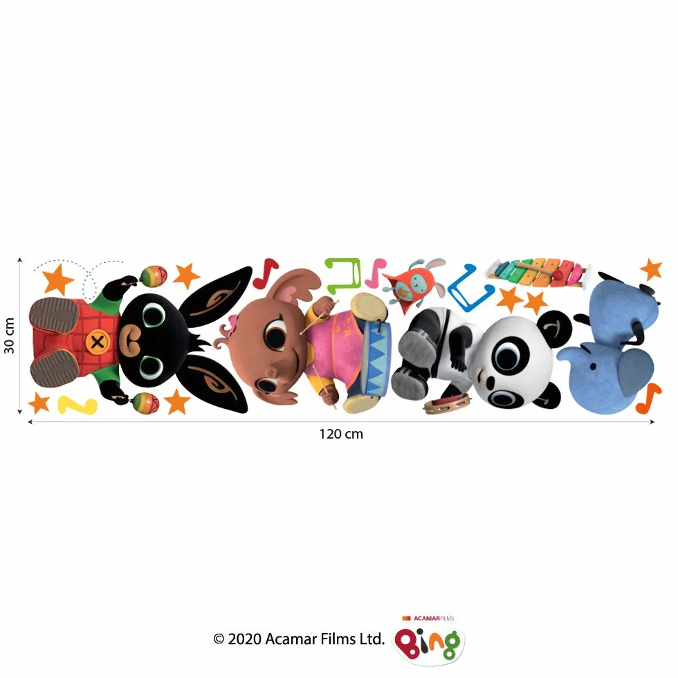Naklejki Ekologiczne Hipoalergiczne Ścienne dla Dzieci Bing Cartoon Flop Pando Sula Noworodek Dekoracja Tapeta