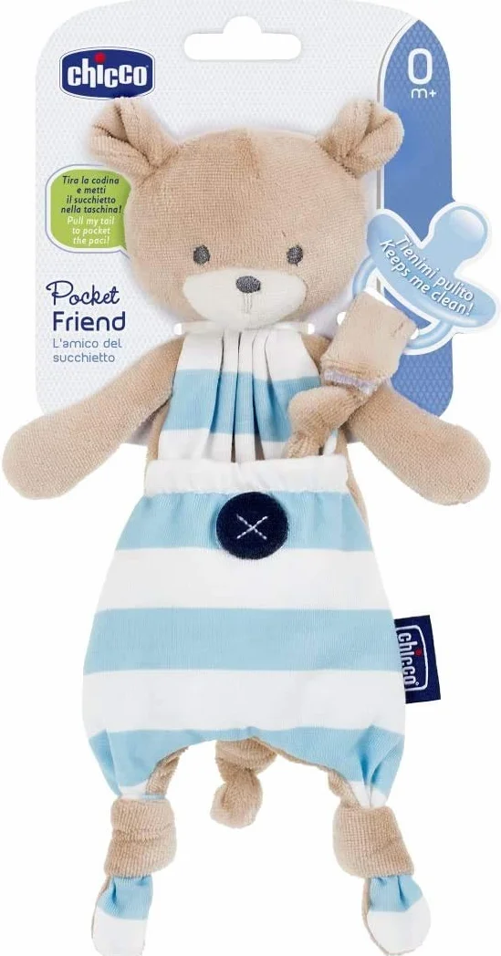 Chicco Przytulanka Pluszowa Tasiemka Etui do Smoczka dla Niemowląt 0m+