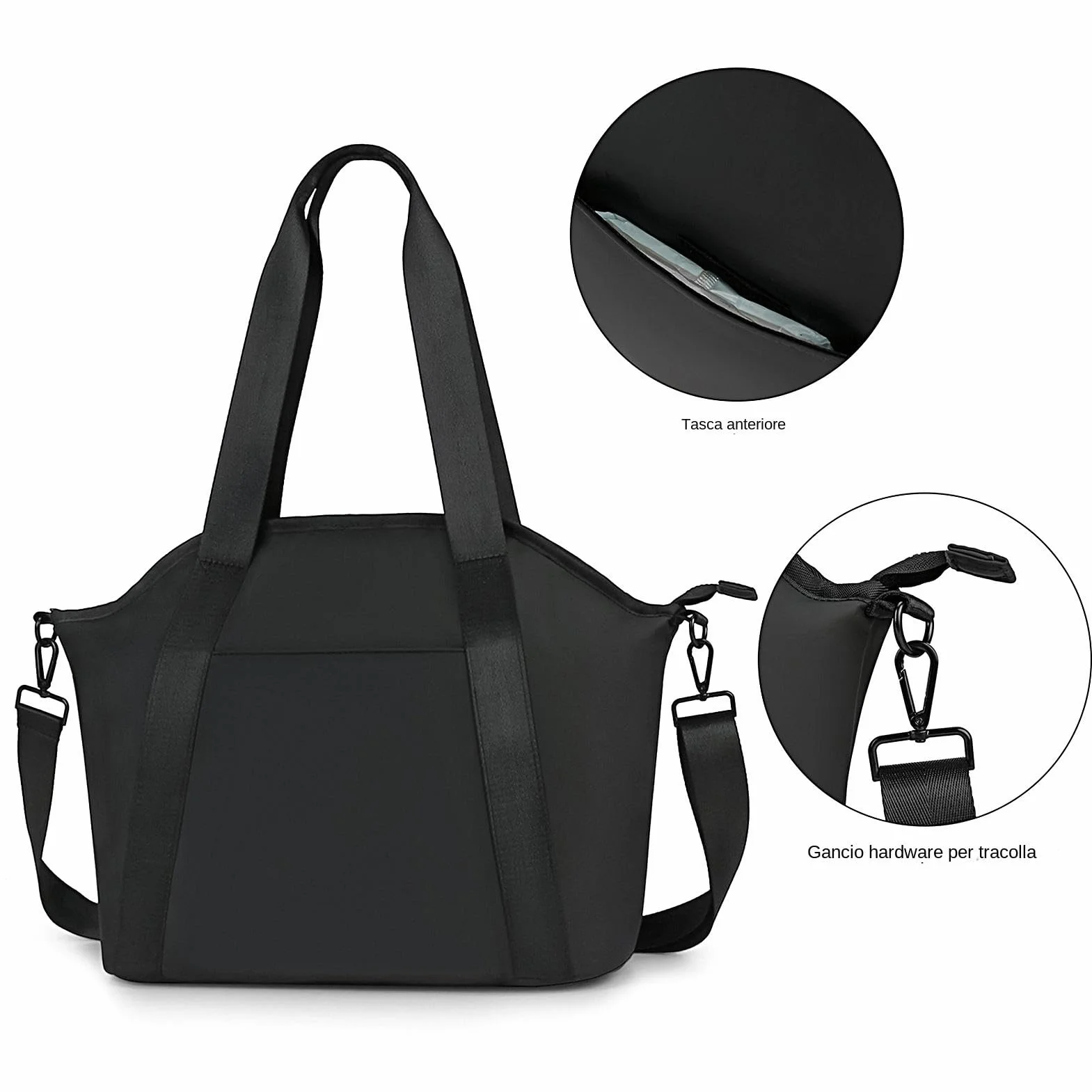 Stroller Diaper Bag, wodoodporna torba na pieluchy, torba na pieluchy, wielofunkcyjne torby na pieluchy, torby na pieluchy o dużej pojemności, 13,3 x 6,1 x 9,4 cm na mokre wycieraczki, pieluchy,