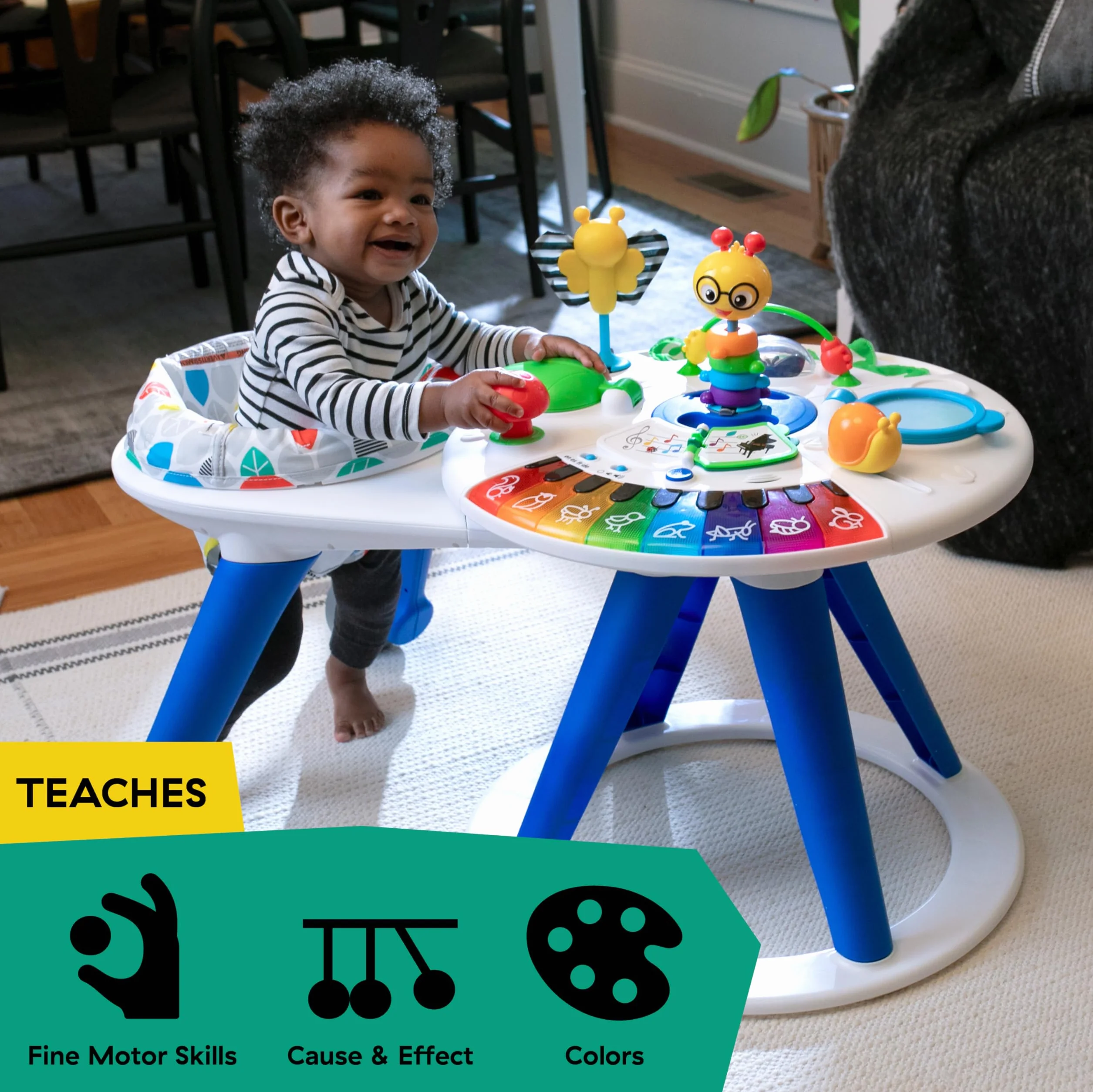 Baby Einstein 11311 Interaktywny Chodzik dla Dzieci ze Stołem, Wielokolorowy, Do 12 kg