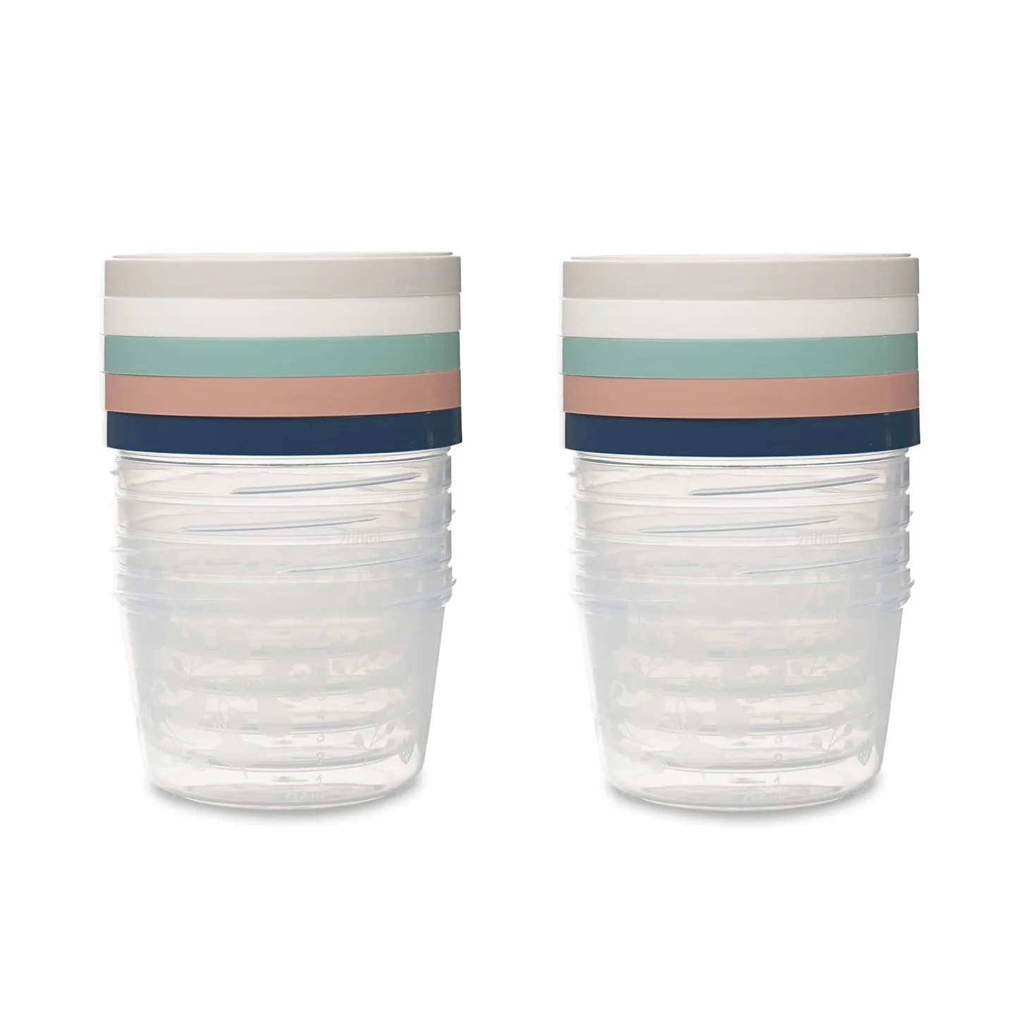 THERMOBABY Zestaw 10 pojemników na żywność dla niemowląt, 250 ml, kompatybilne z kuchenką mikrofalową, zamrażarką, zmywarką, możliwość układania w stos, losowy asortyment kolorów, wyprodukowane we