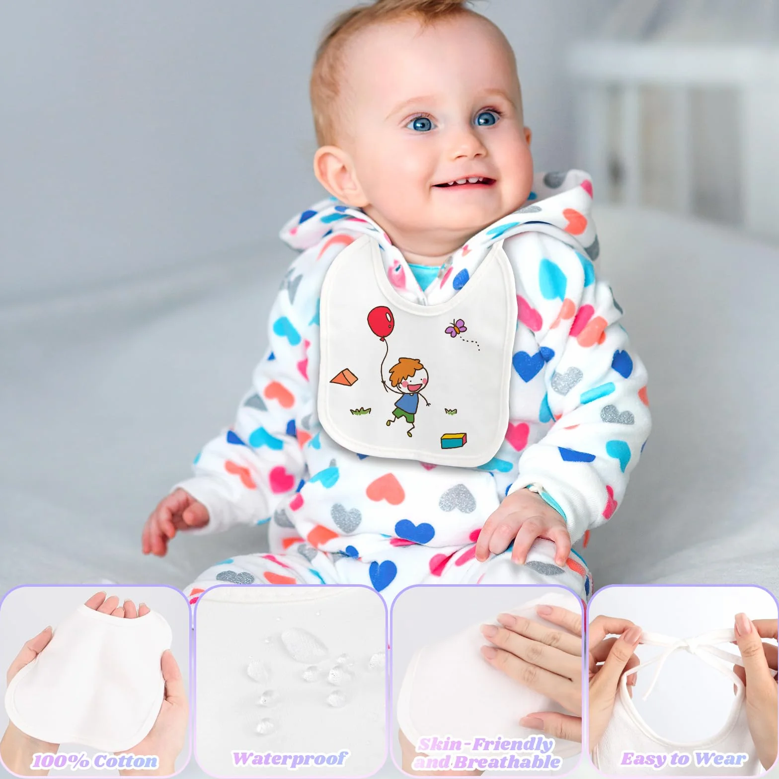 16 sztuk śliniaków do malowania, śliniaki na biało z 16 szablonami i 12 pisakami tekstylnymi, wodoodporne, 100% bawełna, chusta na szyję na baby shower, do zabawy, dla chłopców i dziewczynek