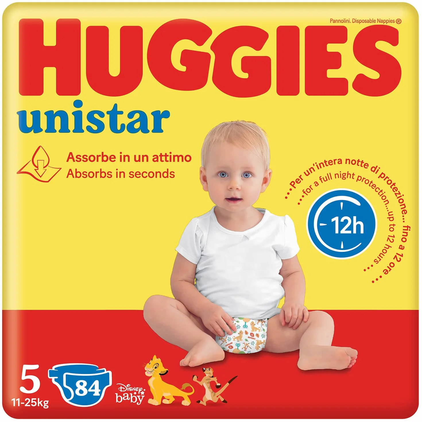 Huggies Unistar pieluchy rozmiar 5 (11-25 kg) Disney 84 szt ultra chłonne
