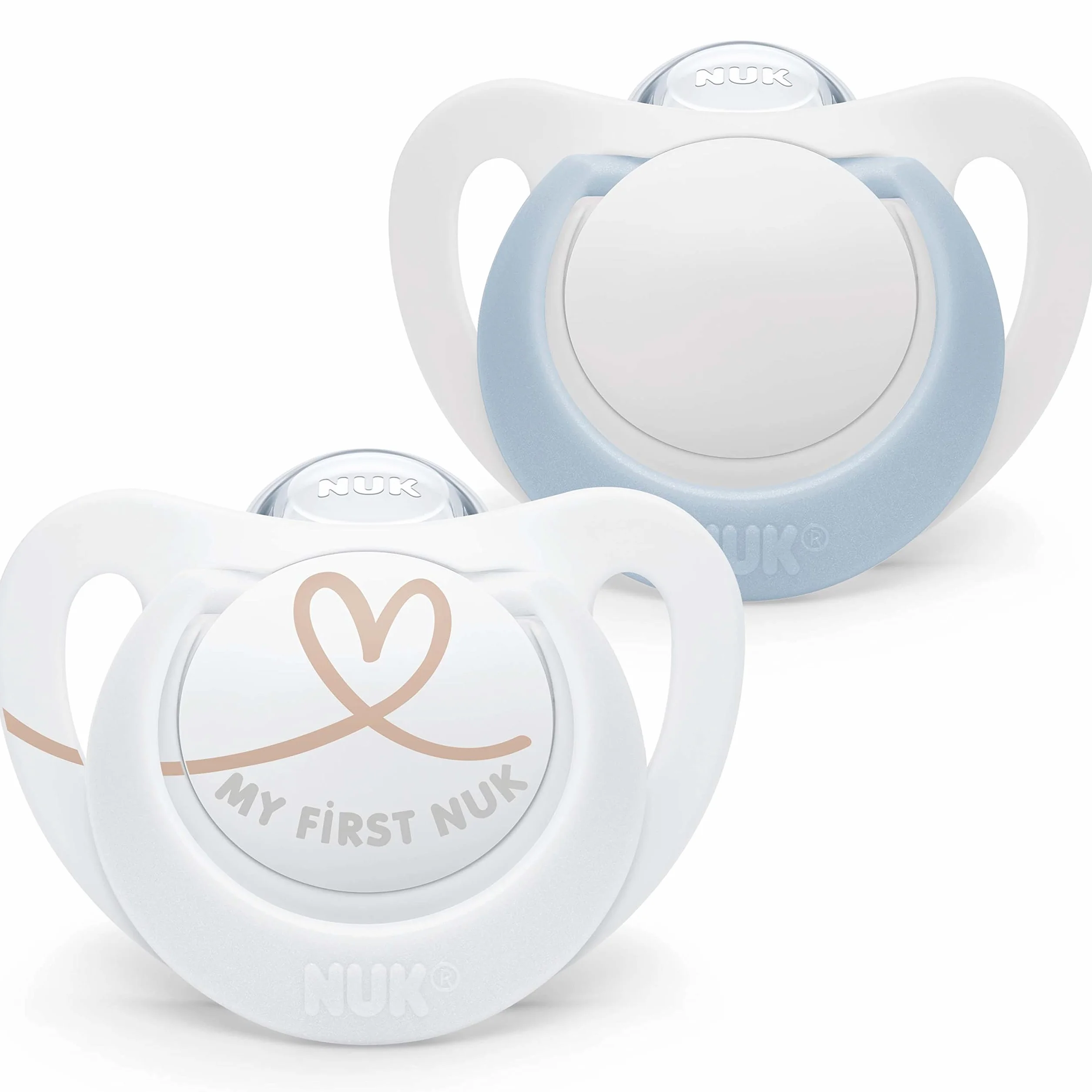 NUK Star Newborn Baby Dummy | 0-2 miesiące | silikonowy smoczek bez BPA | niebieski | 2 szt