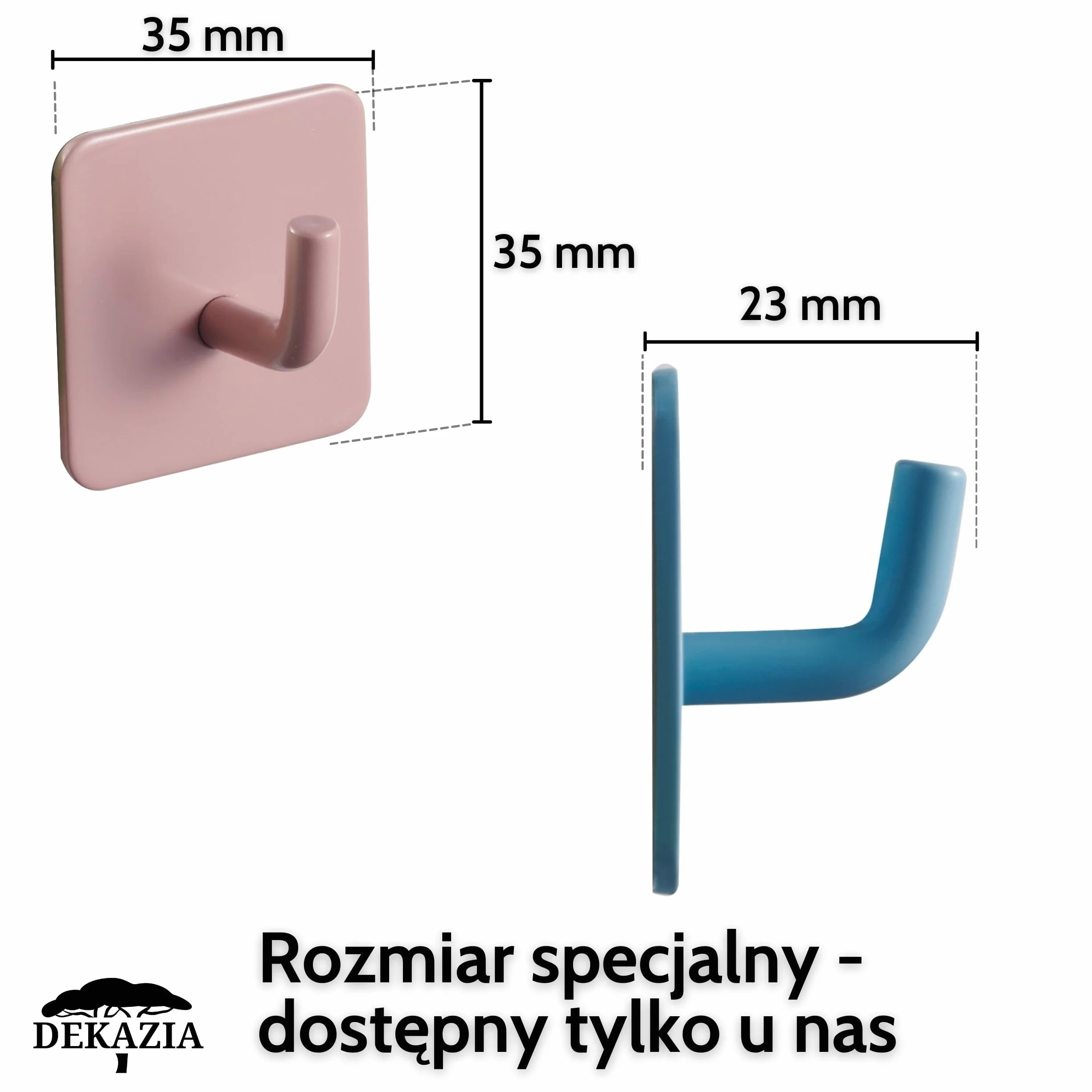 DEKAZIA® 8 Kolorowych Haków Dziecięcych – Wieszak szatnię pokojowej Haki Szafa dziecięca Haki ścienne dziecięce Pokój dziecka – Haki samoprzylepne Szatnia dziecięca Ściana