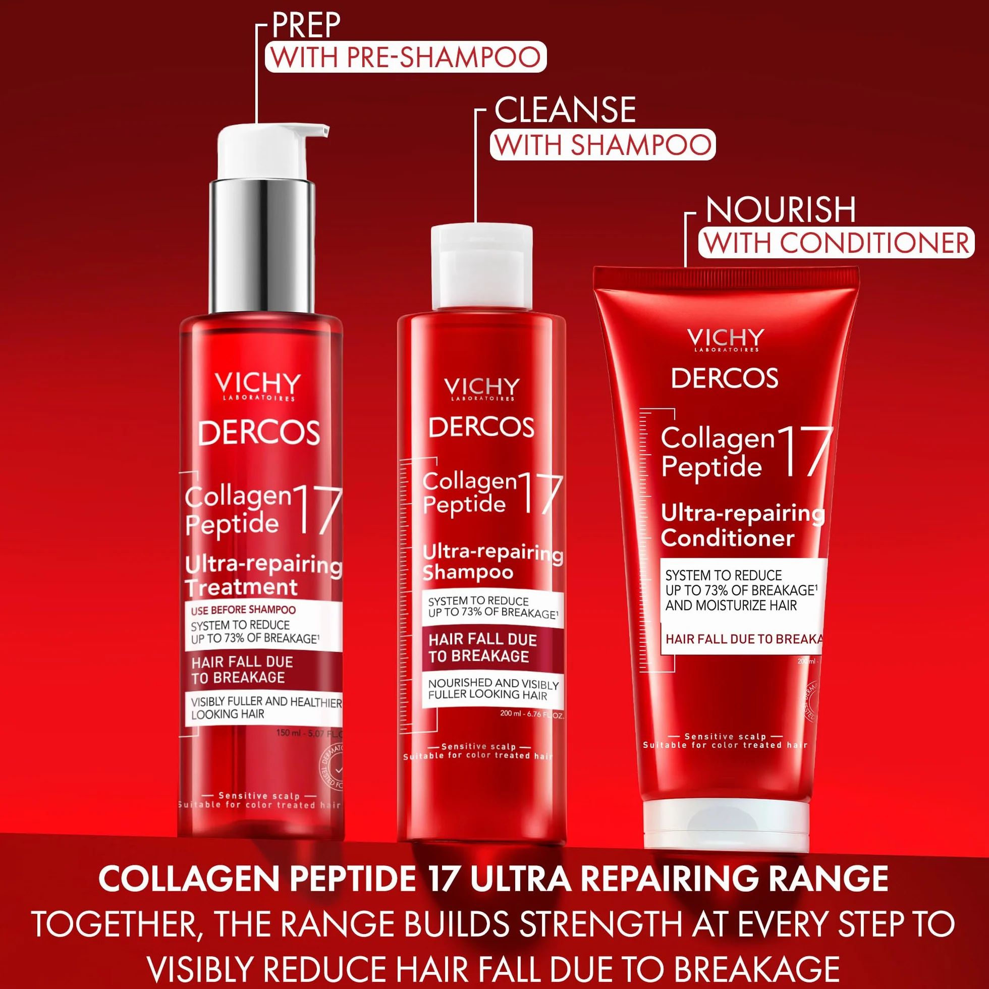 Vichy Dercos Kolagen Szampon do Włosów Słabych 400 ml
