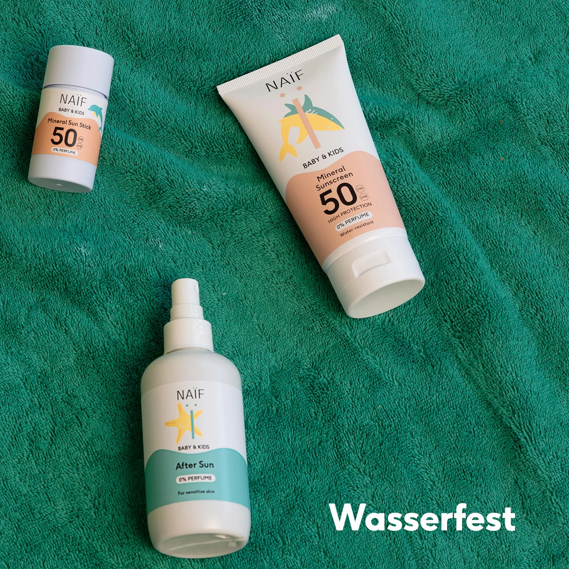 Naïf Mineralny krem przeciwsłoneczny - dla niemowląt i dzieci - wysoka ochrona - wodoodporny - wegański - bez zapachu - SPF50-100 ml