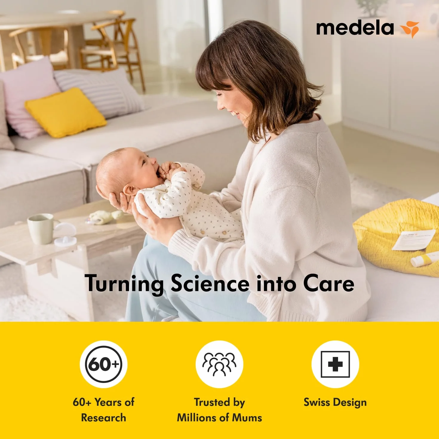 Medela Harmony Manual Breast Pump - Compact Swiss design featuring PersonalFit Flex shields and Medela 2-Phase Expression technology
