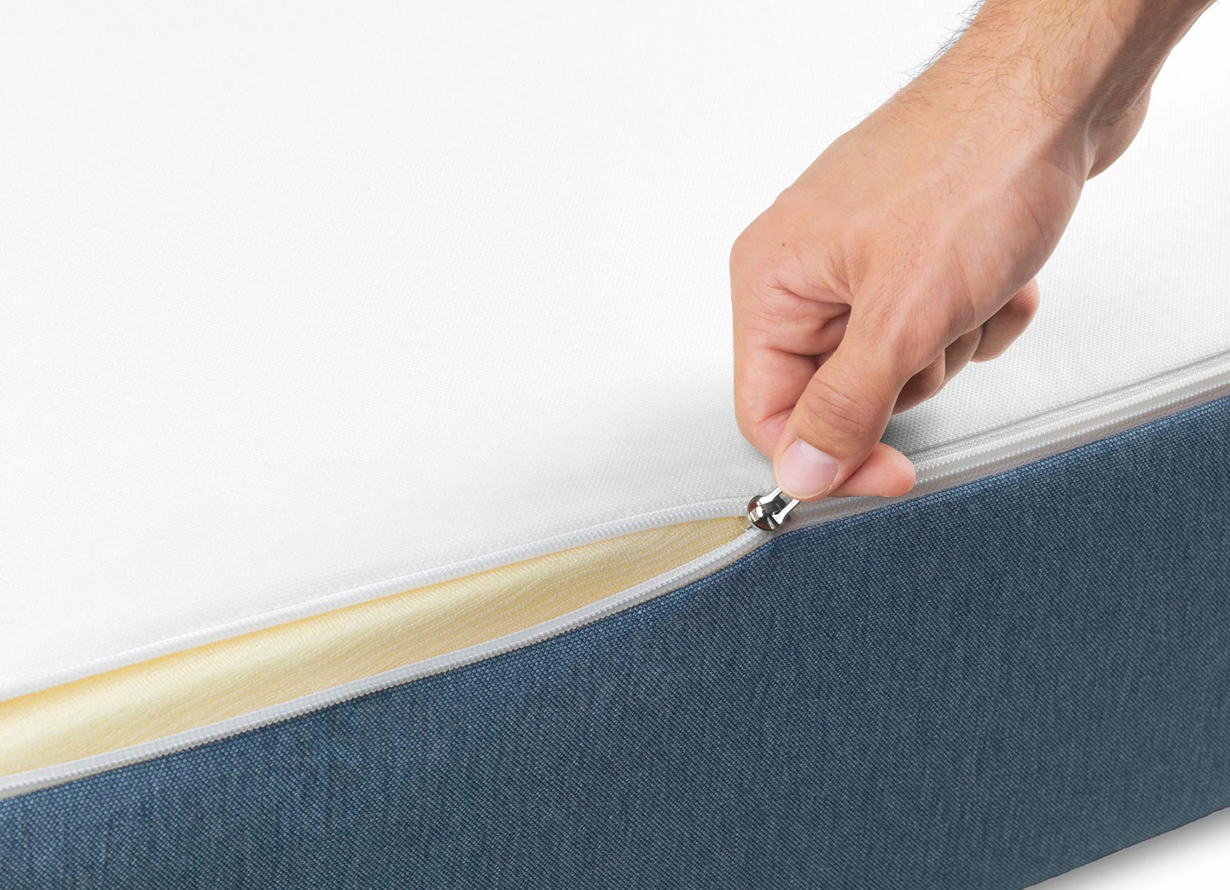 TEMPUR EASE materac rolowany 90 x 200 cm – wysokość 18 cm z pianką memory, uczucie leżenia, średnio twardy, poszewka nadająca się do prania, biały