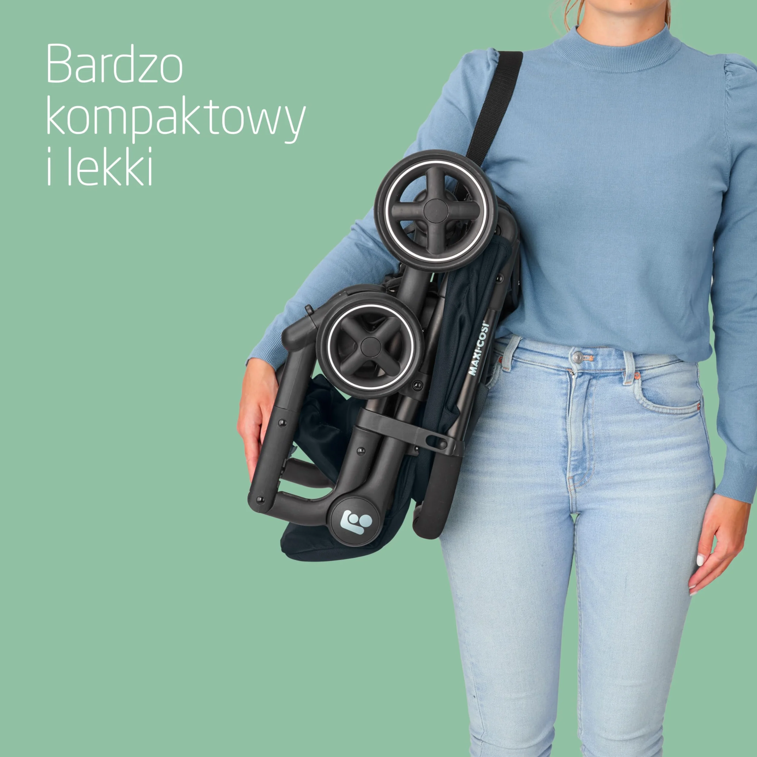 Maxi-Cosi Lara2 Wózek dziecięcy, 0–4 lata, 0–22 kg, Wózek spacerowy, Lekki wózek, 3 pozycje, Pozycja płaska, Automatyczne składanie, Pasek na ramię, Essential Graphite