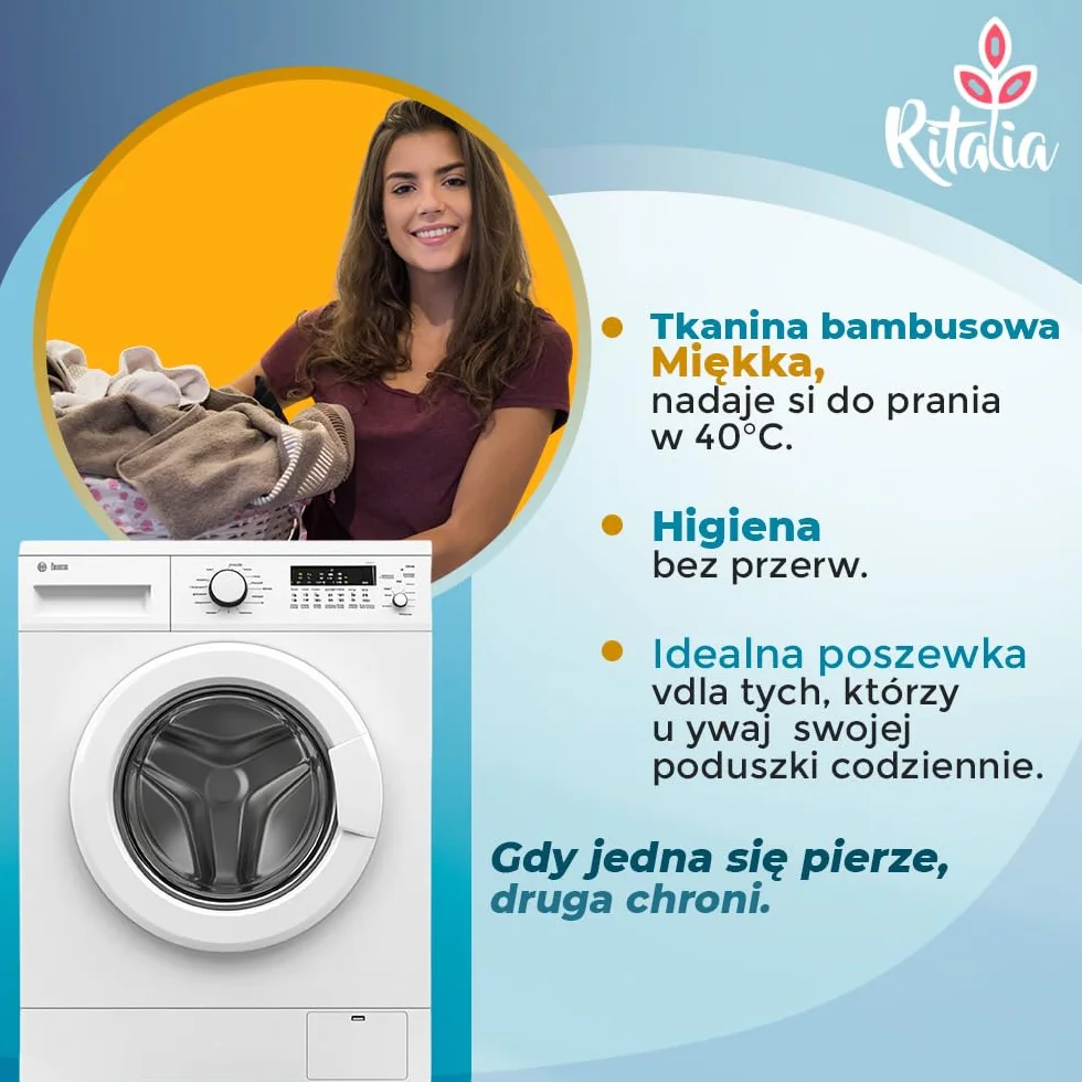 Poszewka na Poduszkę Klin 60x48x30 cm Bambus OEKO-TEX Antyrefluksowa Czytania