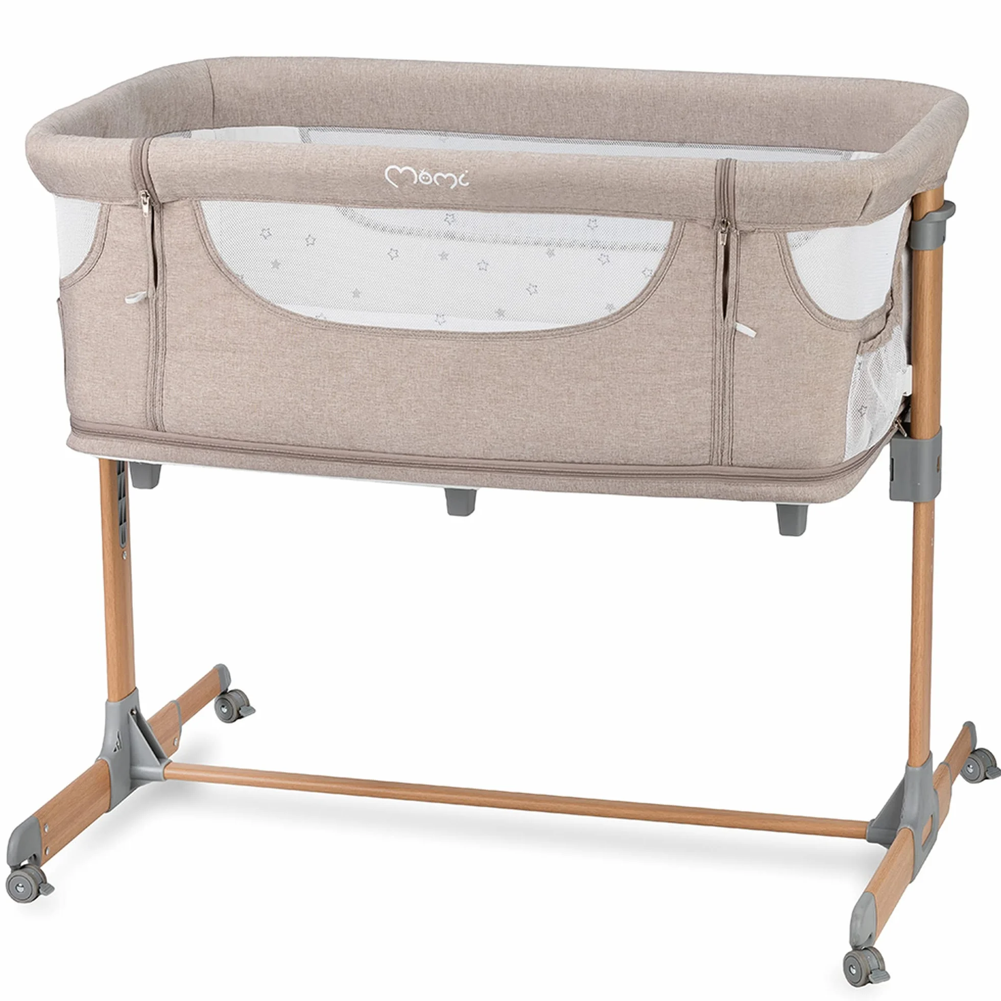 Momi SMART BED Łóżeczko Wielofunkcyjne, Beżowy, do 15 kg