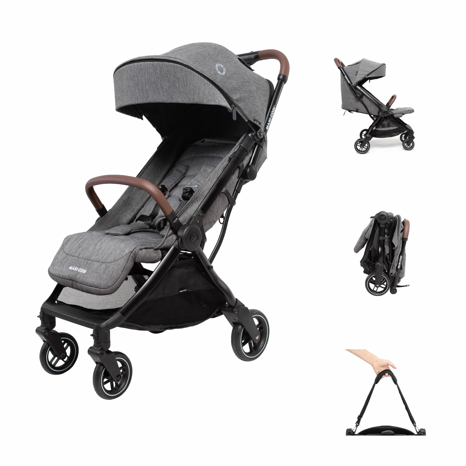 Maxi-Cosi Eva3 Wózek 0-4 Lat 0-22 Kg Lekki Kompaktowy Rozkładanie Leżącej Select Grey