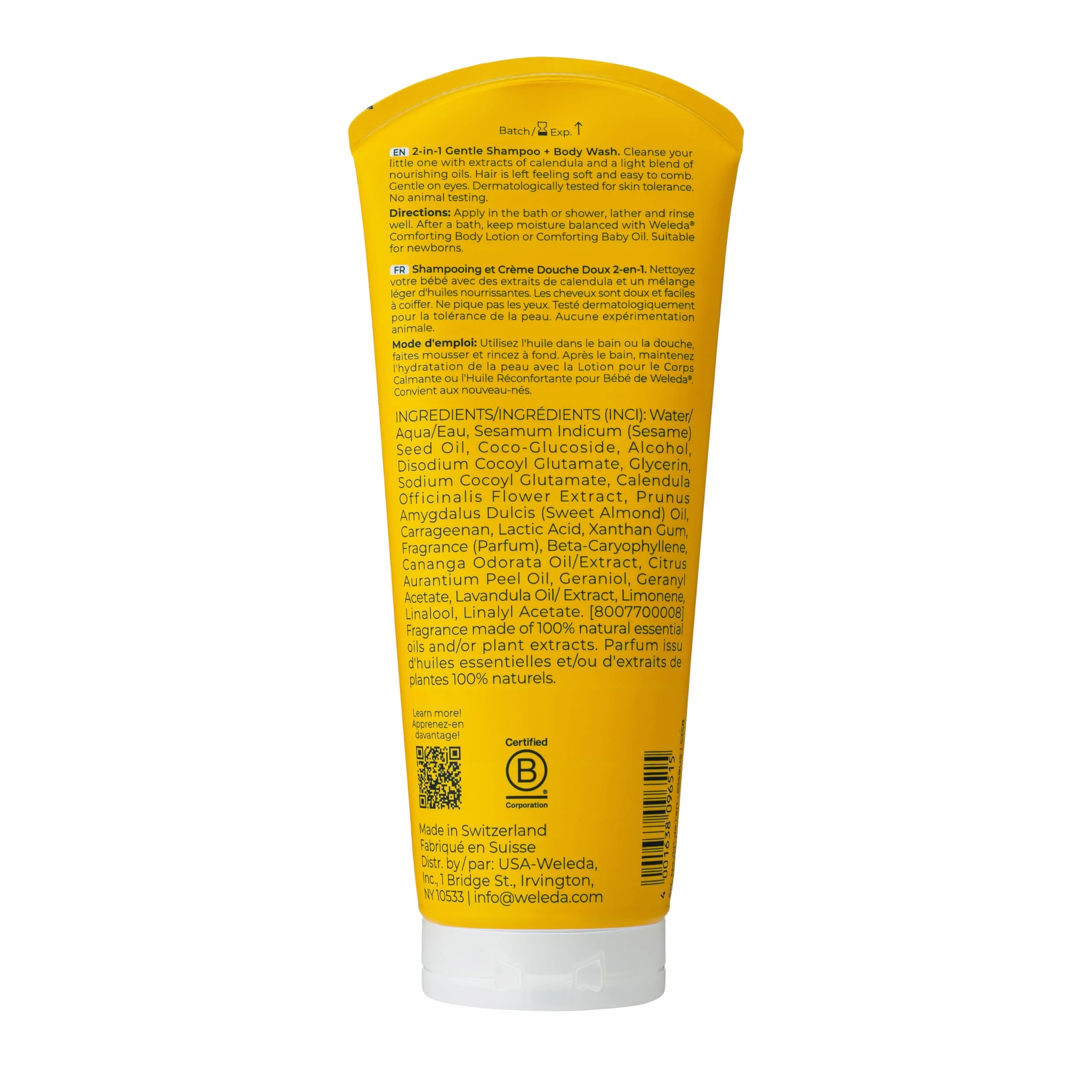 Weleda 9651 Szampon, Żółty/Biały, 200 ml