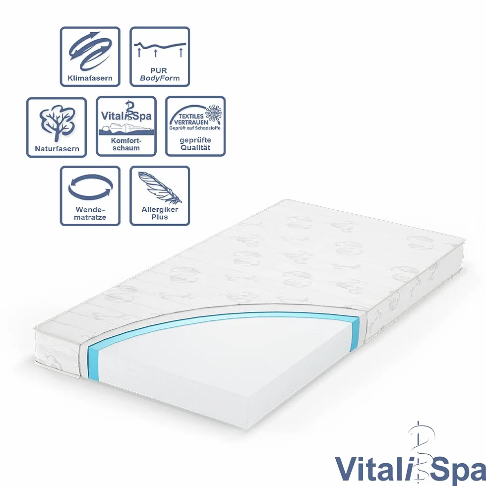 Vitalispa Materac dziecięcy 80 x 160 cm Biały