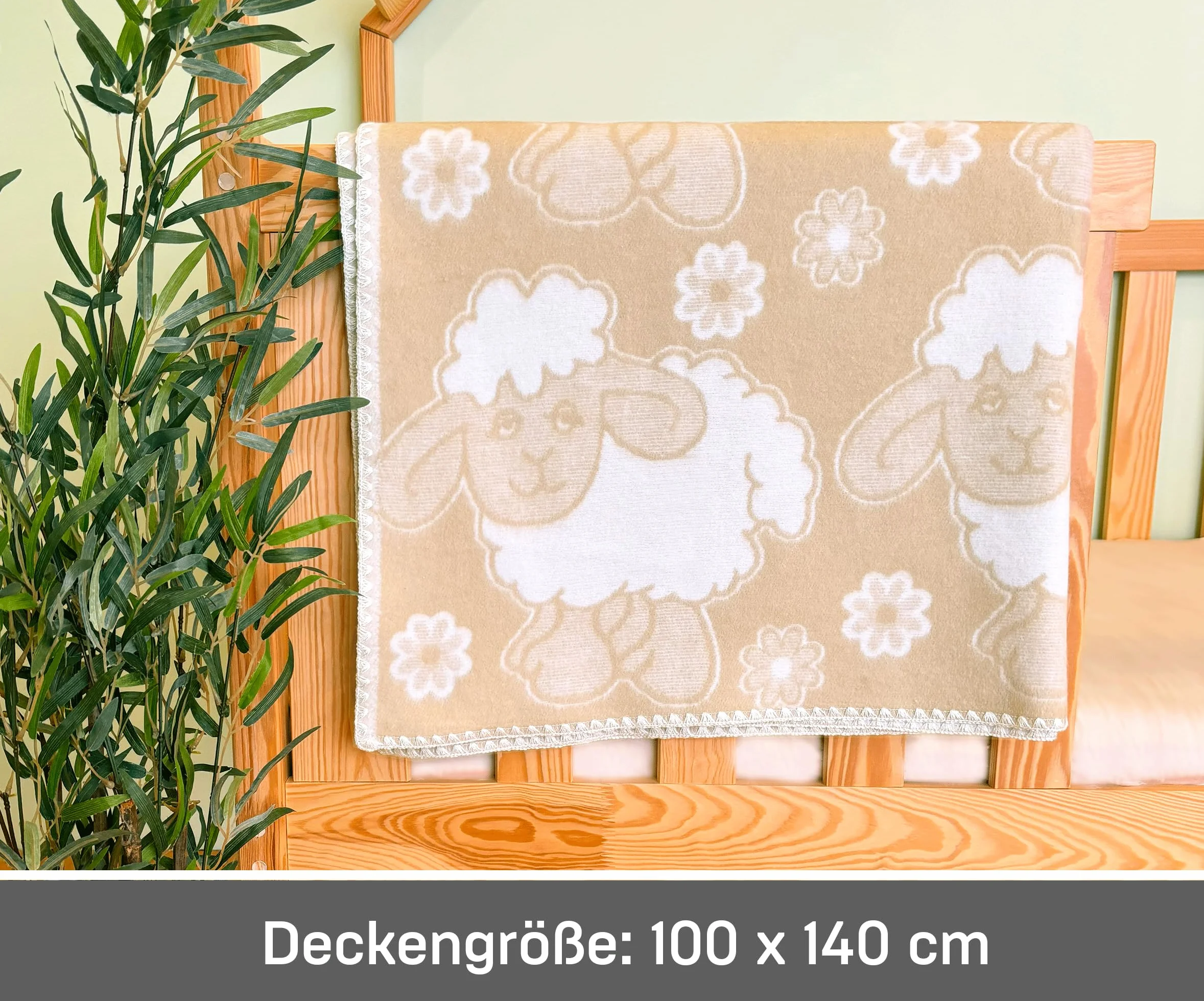 Kocyk niemowlęcy ze 100% bawełny, koc do przytulania dla chłopców i dziewczynek, 100 x 140 cm, koc niemowlęcy do wózka dziecięcego, miękki koc dziecięcy jako prezent urodzinowy dla