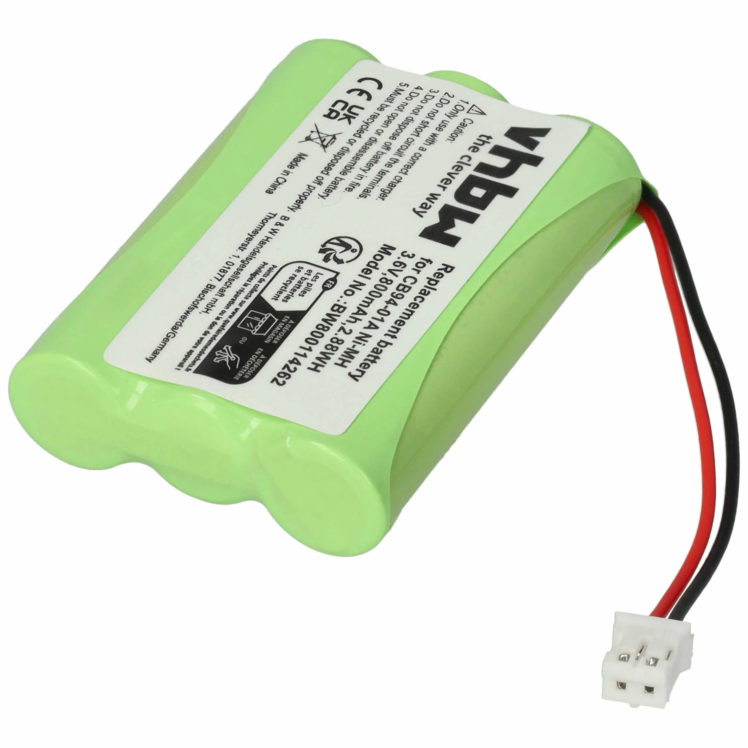 vhbw Akumulator kompatybilny z Motorola MBP668, MBP853 (800 mAh, 3,6 V, NiMH)
