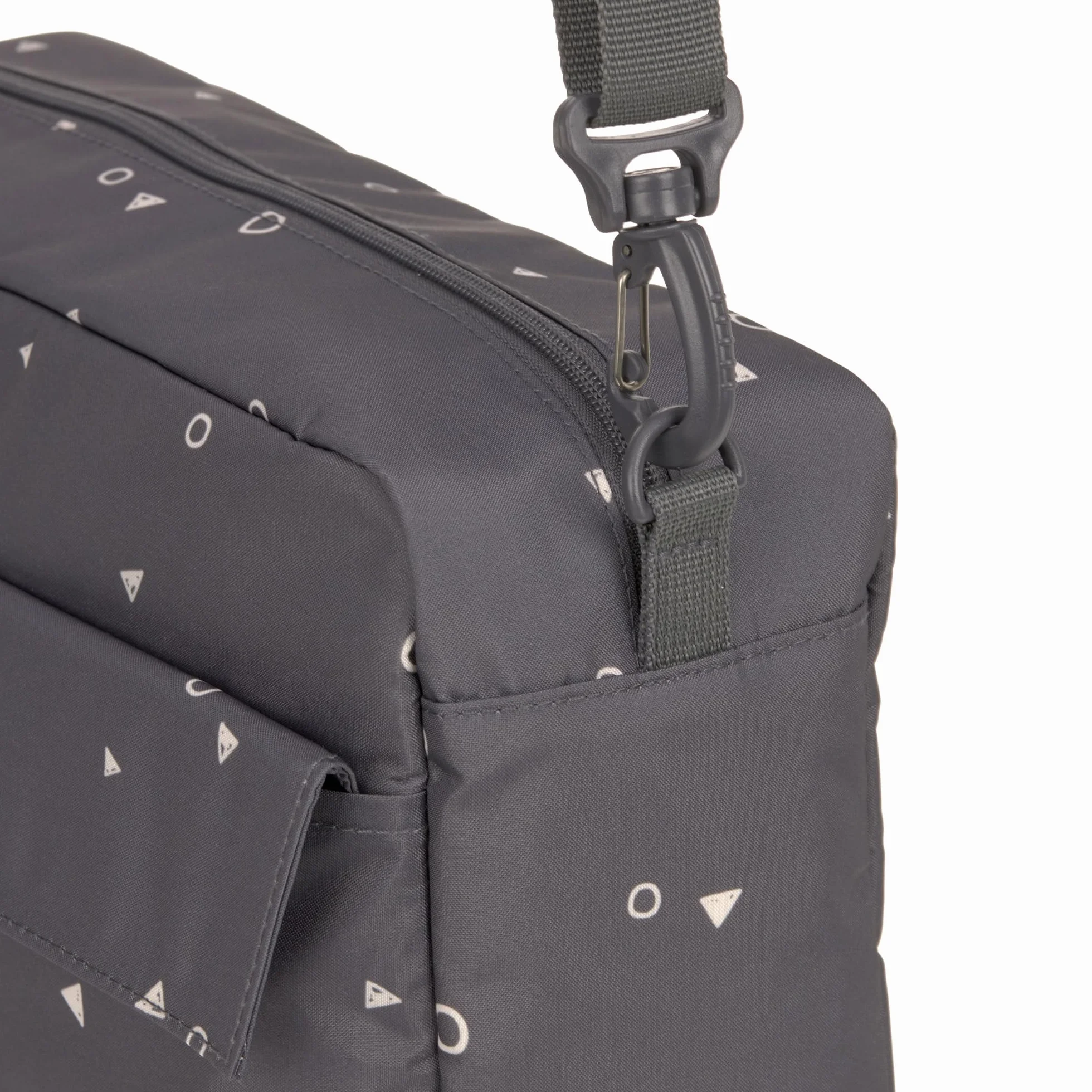 LÄSSIG Organizer do wózka dziecięcego, torba na ramię, torba do wózka dziecięcego, w zestawie z mocowaniem do wózka dziecięcego/Casual Buggy Organizer Bag Blocks antracyt