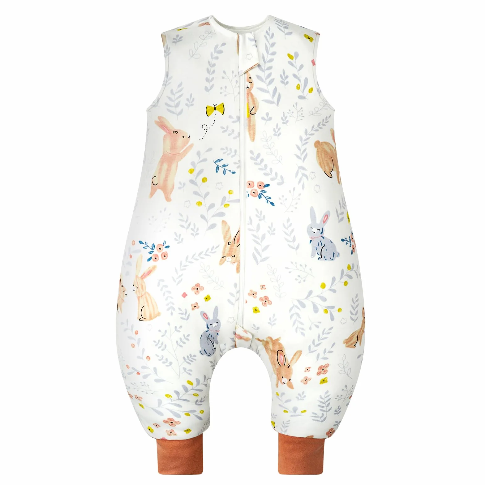 WYTbaby Śpiwór z nogawkami, 1,0 Tog, 100% bawełna, śpiwór z nogawkami, całoroczny śpiwór dla chłopców i dziewczynek