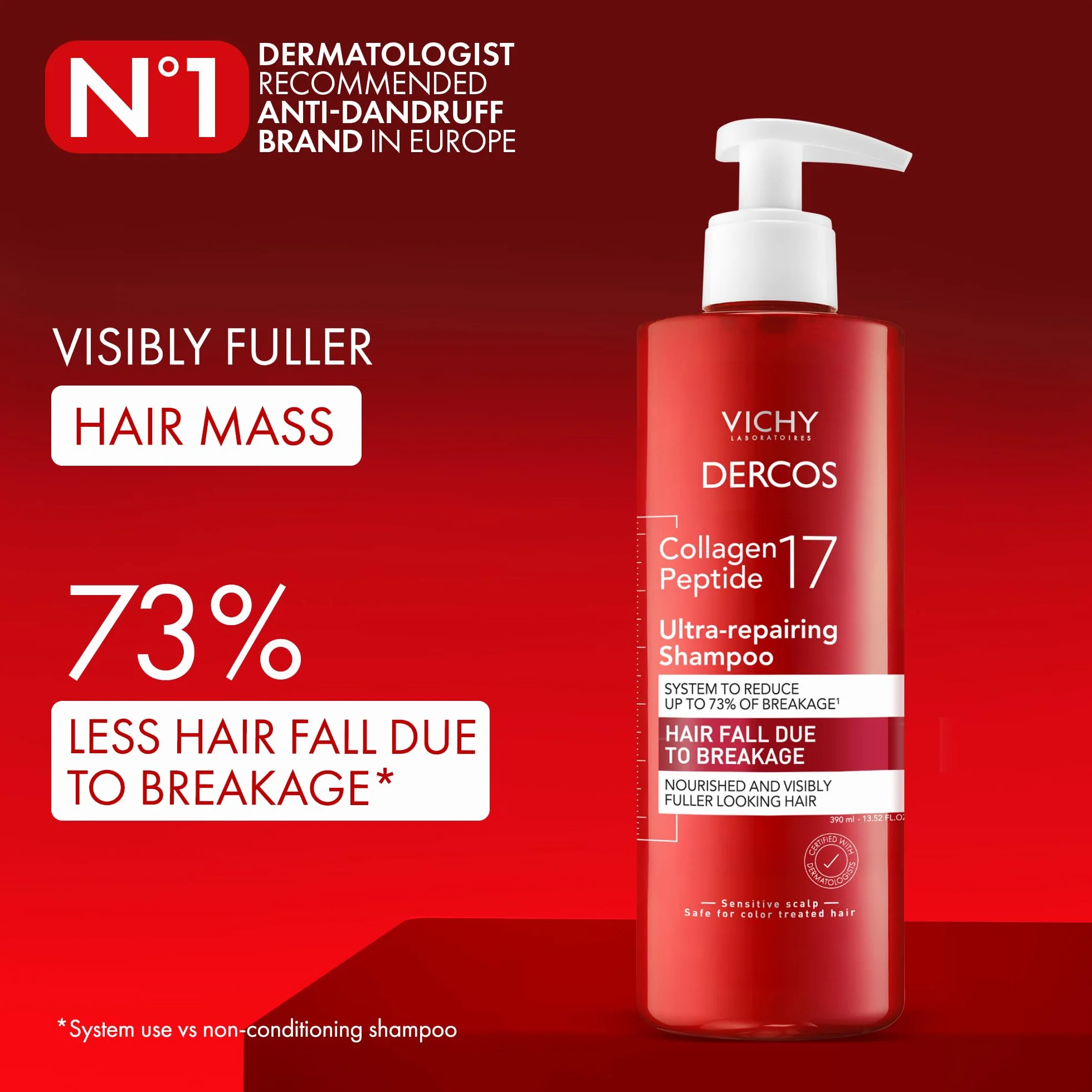 Vichy Dercos Kolagen Szampon do Włosów Słabych 400 ml