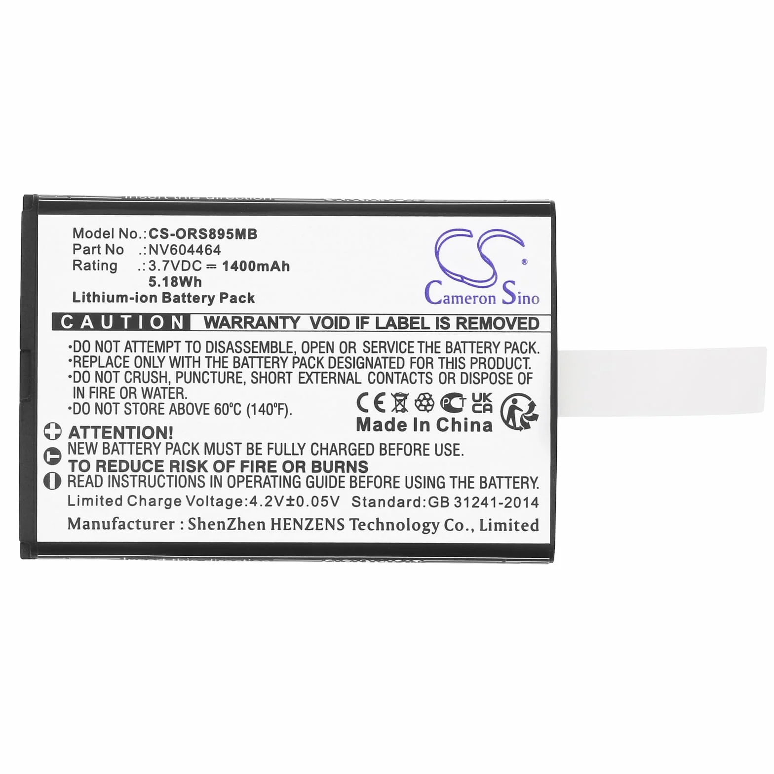 TECHTEK Bateria 1400mAh kompatybilny z [Beurer] 952.10, BY 110, JBY 100, kompatybilny z [Lionelo] Babyline 8.1, kompatybilny z [Beaba] Babyphone Audio Simply Zen+, kompatybilny z [Oricom] Secure SC74
