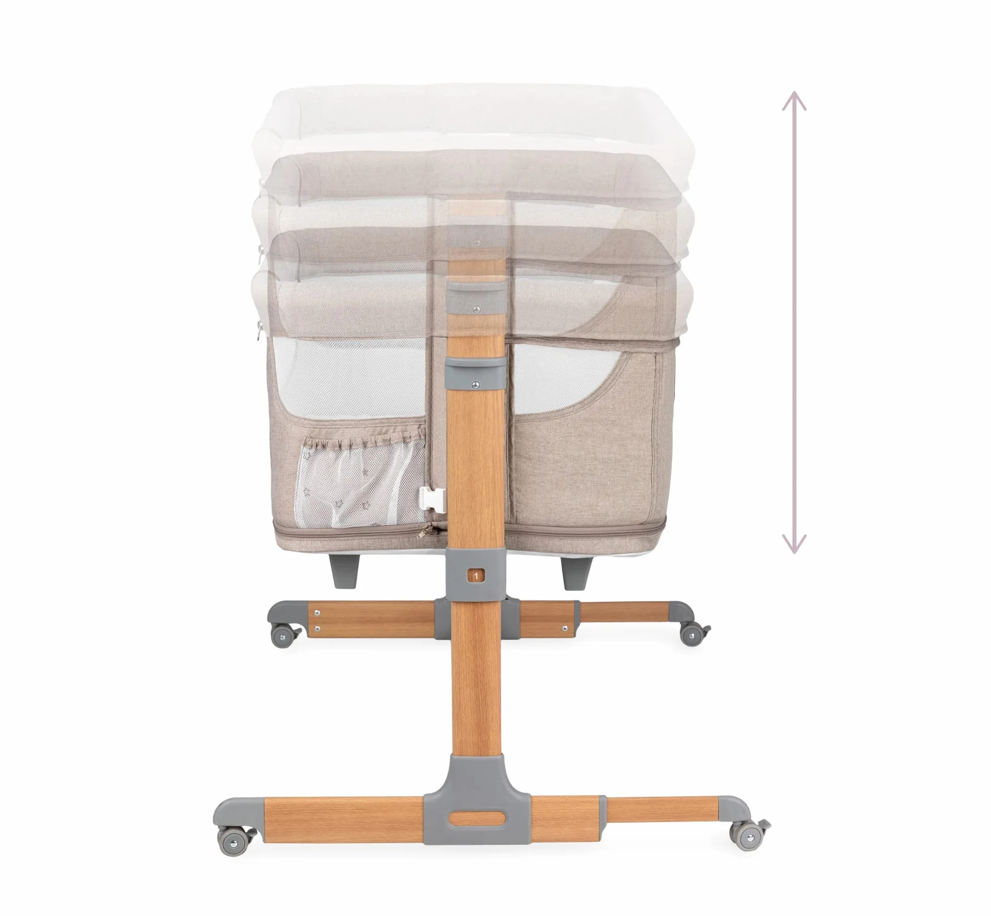 Momi SMART BED Łóżeczko Wielofunkcyjne, Beżowy, do 15 kg