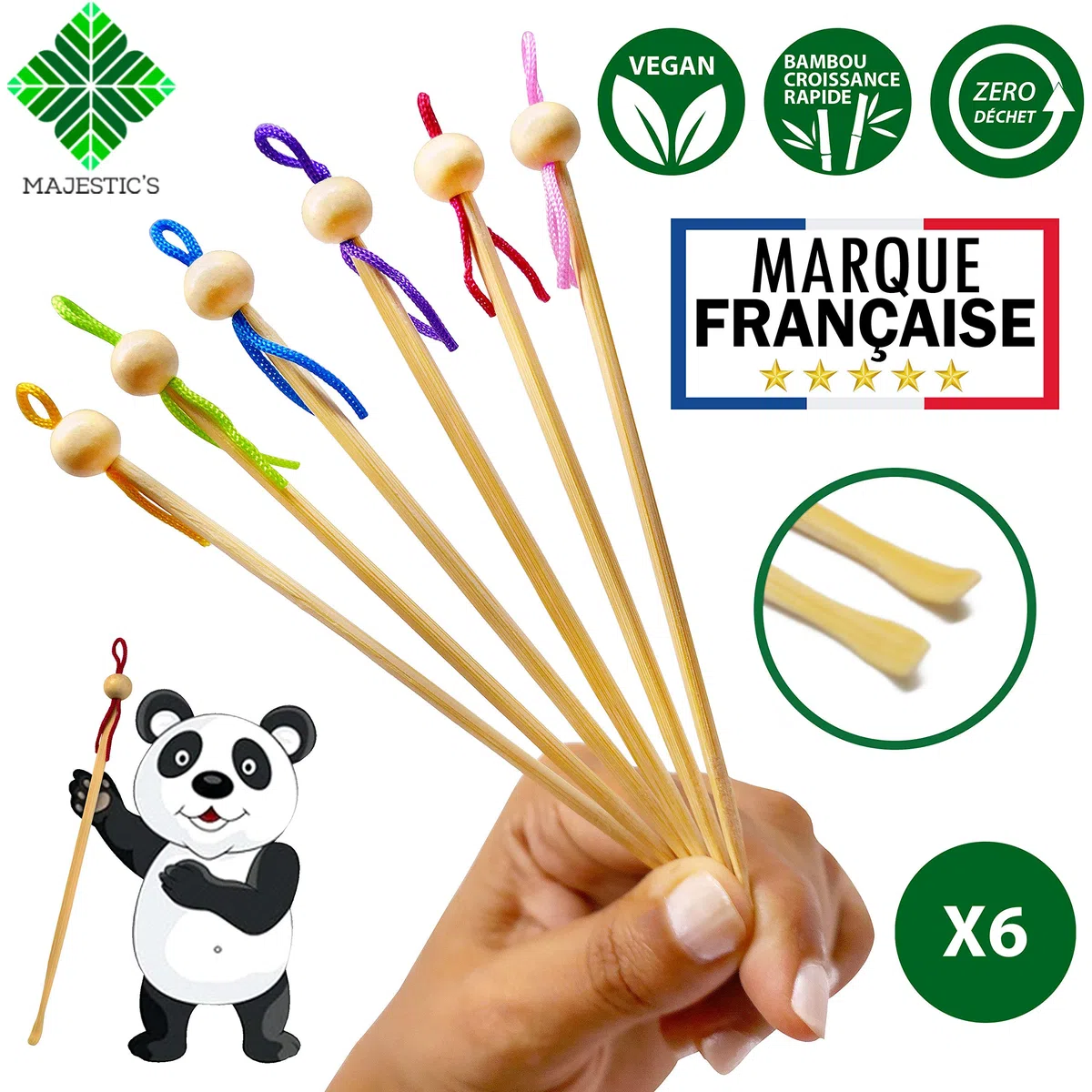Oriculi Bamboo 6x [AAA+] - Ekologiczny środek do czyszczenia uszu, wielokrotnego użytku na całe życie, zastępujący bawełniany trzonek ◕❤️Dożywotnia ❤️◕ - Japoński środek do czyszczenia uszu