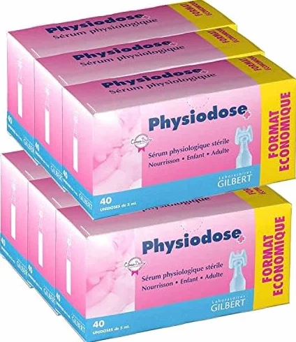 Gilbert | serum fizjologiczne, higiena nosa, płukanie uszu, mycie ran, działanie nawilżające, zestaw 6 pudełek po 40 x 5 ml