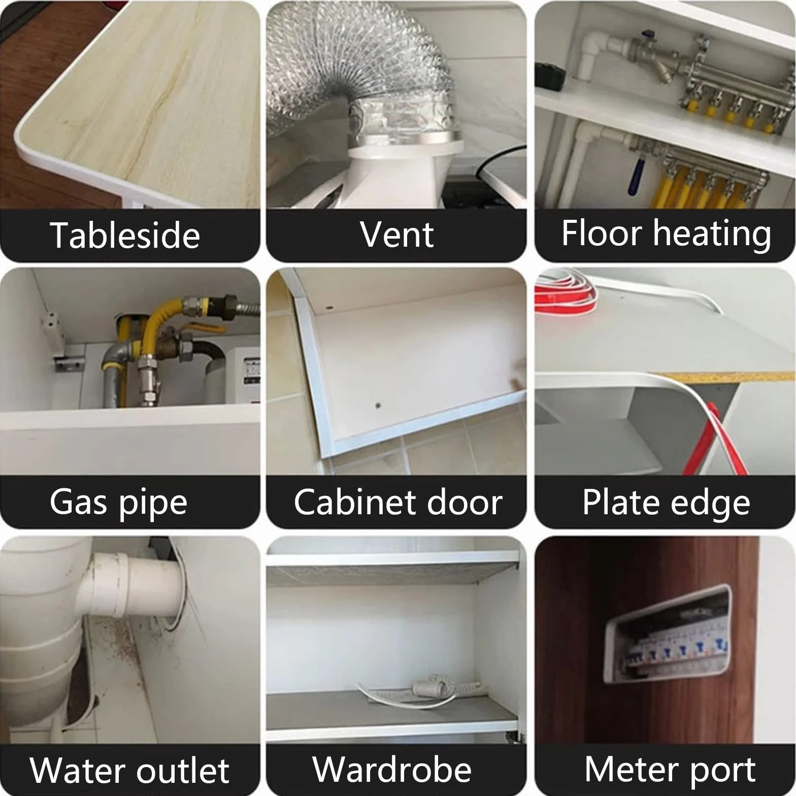Samoprzylepna taśma w kształcie litery U, do krawędzi mebli, 3 m, elastyczna, z termoplastycznego elastomeru, ochrona krawędzi szafy, sufitu, blatu, listwy wykończeniowe (brązowa, 9 mm x 3 m)