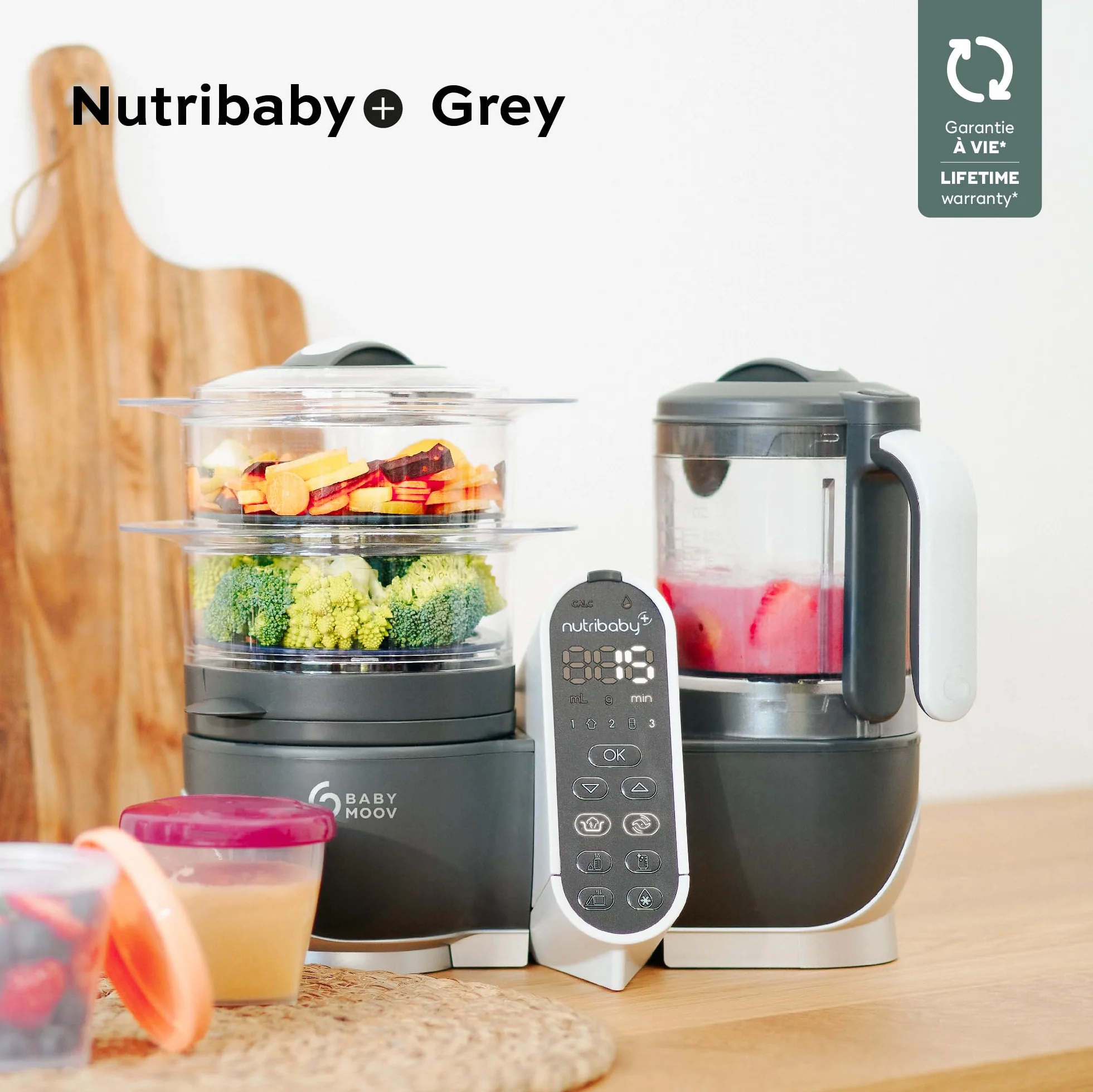 Babymoov Nutribaby (+) szary parowar blender 6 w 1