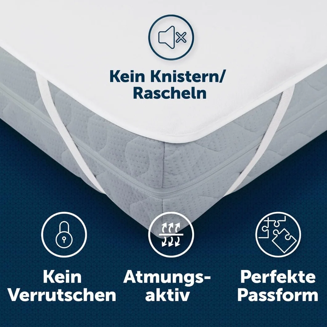Blumtal Ochraniacz na materac 140 x 200 cm, zestaw 2 szt. – wodoszczelna nakładka na materac 70 x 140 cm z 80% bawełny – certyfikat Oeko-Tex. Podkładka na nietrzymanie moczu nadaje się do prania w