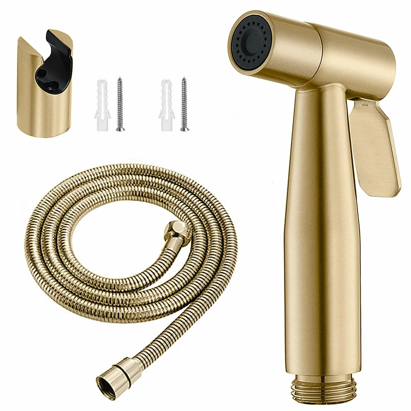 Ręczny opryskiwacz bidetowy SUS304 ze stali nierdzewnej z wężem prysznicowym, przenośny zestaw opryskiwaczy bidetowych G1/2", polerowany adapter do kranów, głowica prysznicowa do czyszczenia toalety,