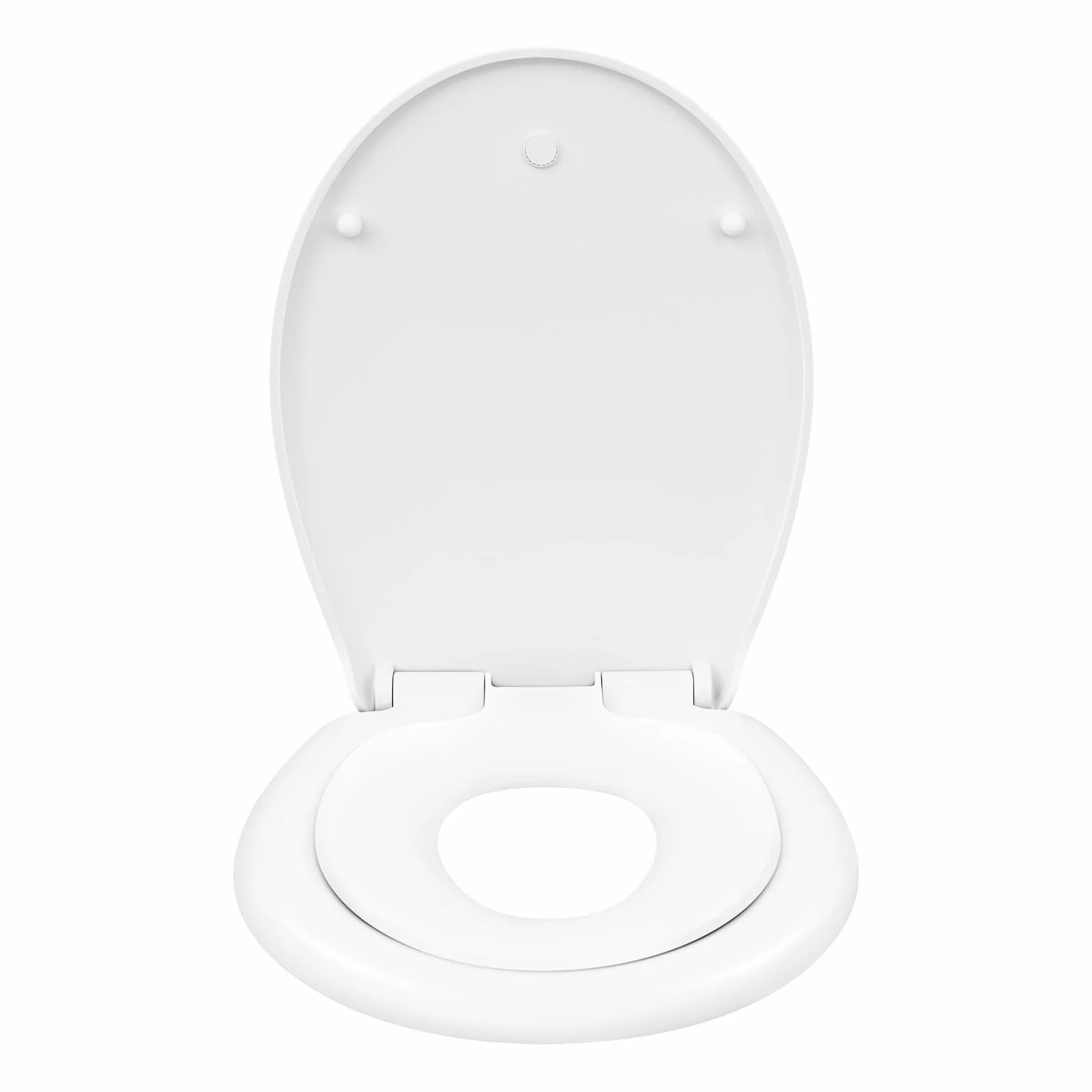 WOLTU Plastikowa deska sedesowa z wbudowanym siedziskiem dla dzieci, antybakteryjna, softclose, szybkie zwolnienie, biała WS2584