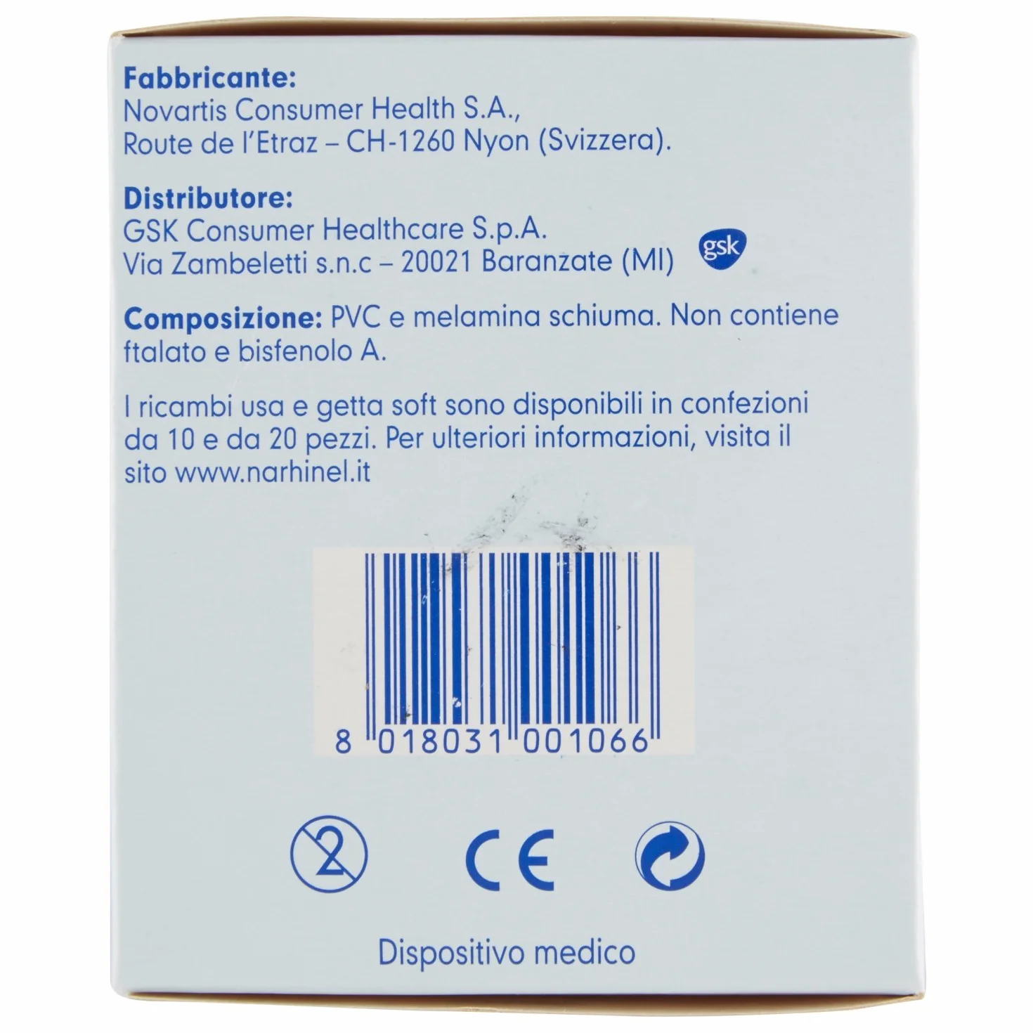 Narhinel Aspirator do nosa 20 Ricambi Azure