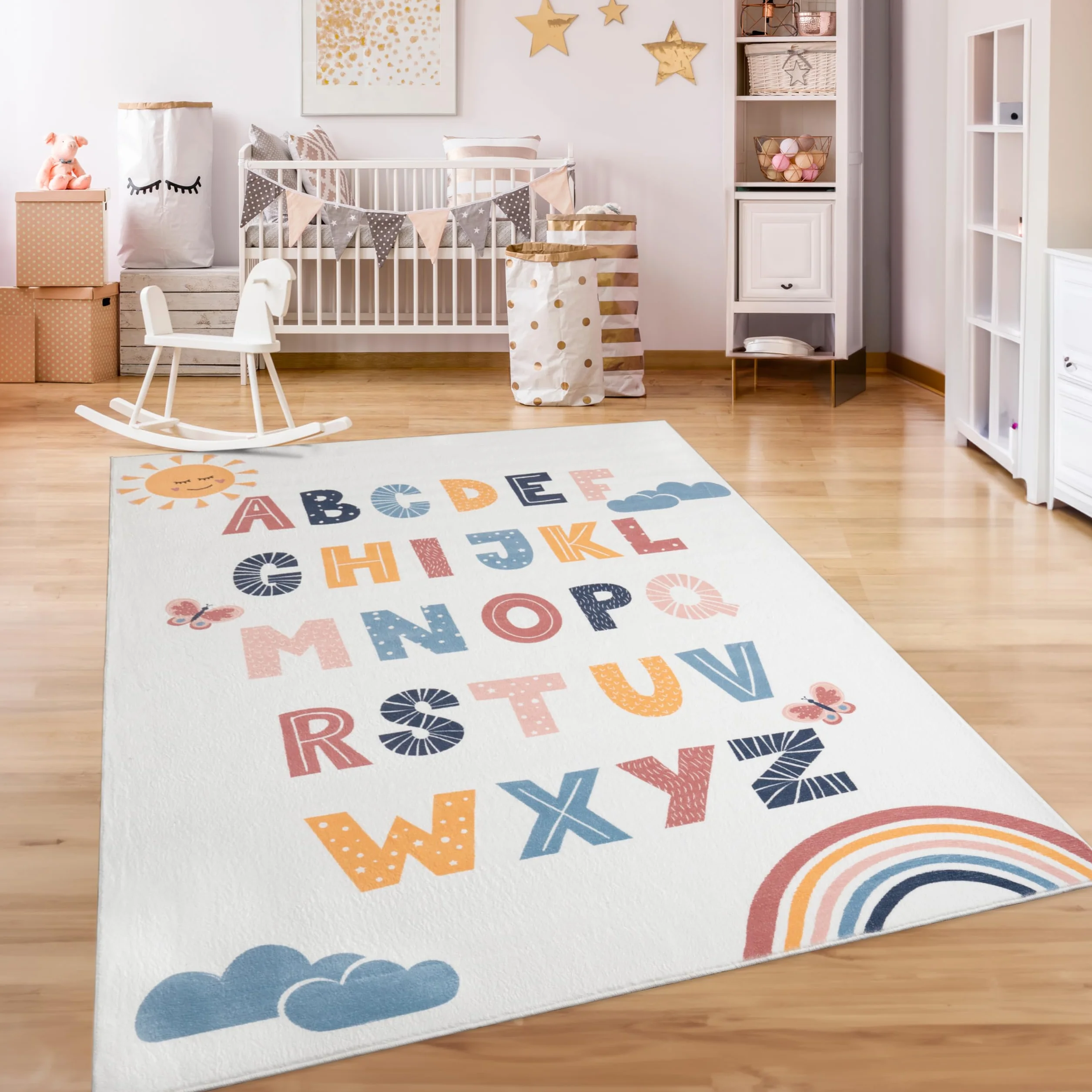 Paco Home Dywan Dzieci璚y Dywan Do Pokoju Dziecka Antypo郵izgowa Strona T璚zowa Serce W Kropki, Rozmiar:140x200 cm, Kolor:Wielokolorowy