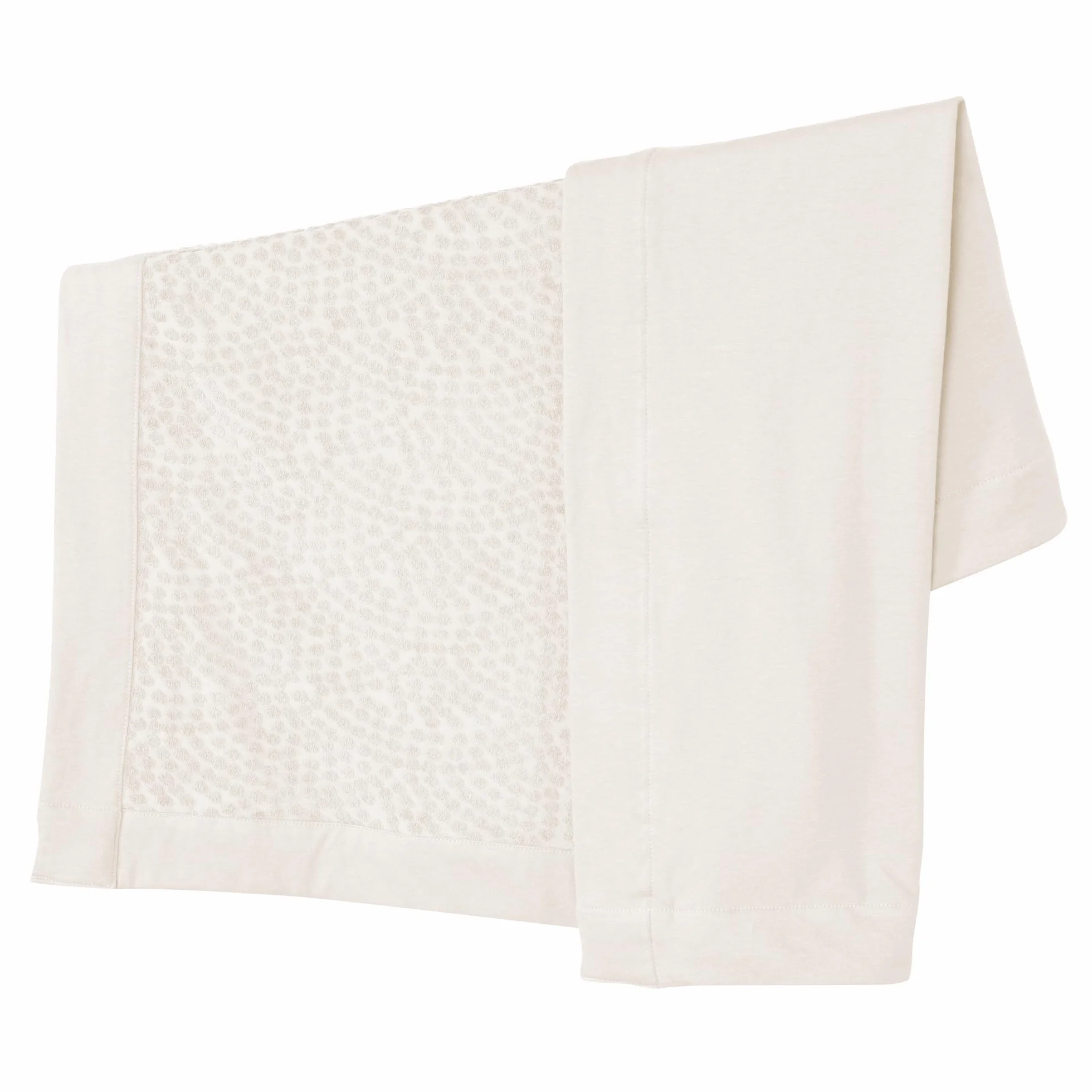 roba Kocyk dziecięcy Seashells Oyster 80 x 80 cm – przytulny koc z bawełny ekologicznej – certyfikat GOTS & Oeko-Tex 100 – motyw kropek Terry Dots – biały