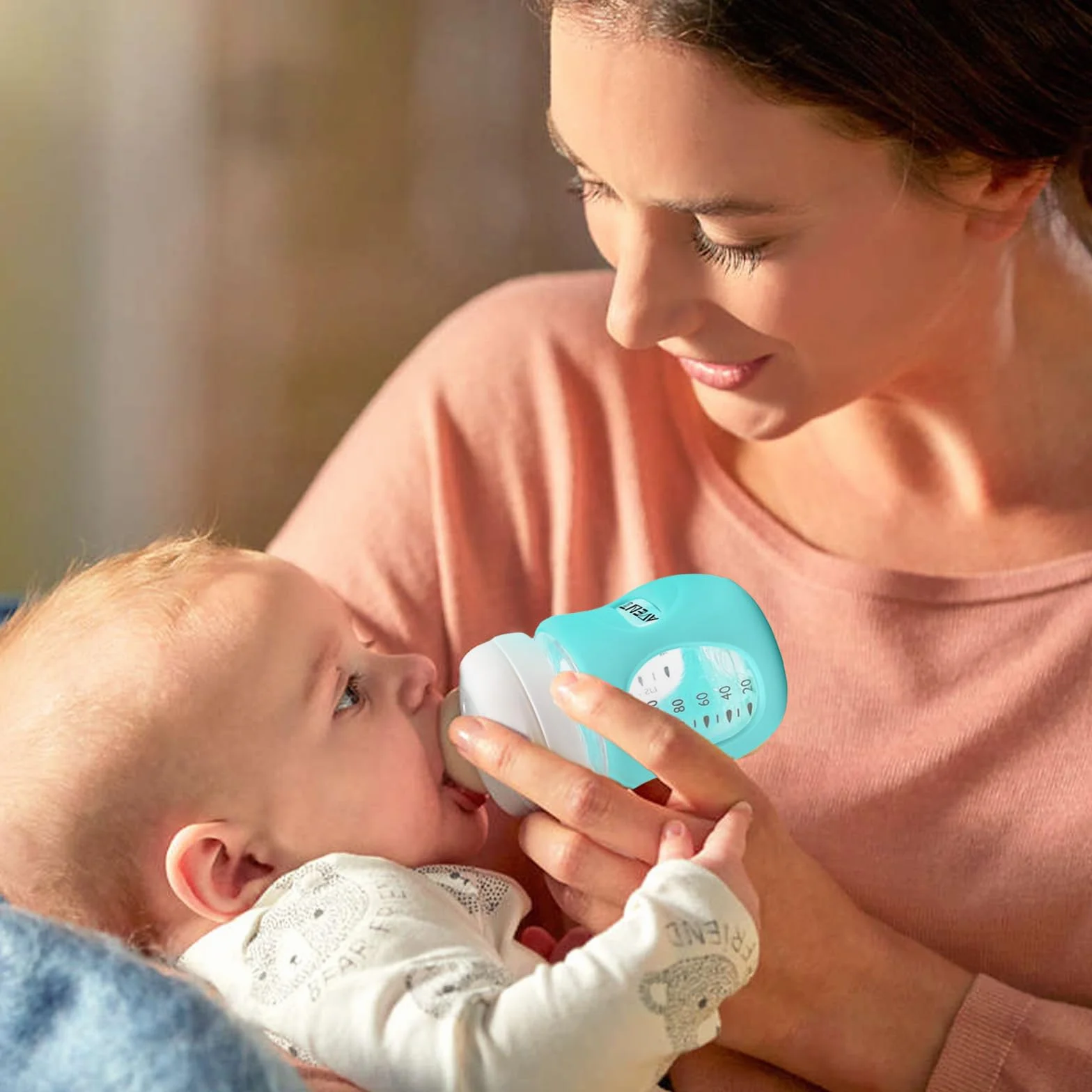 Avent Natural Zestaw 3 pokrowców na butelki dla niemowląt, odporne na pęknięcia, kompatybilne z butelkami Philips Avent