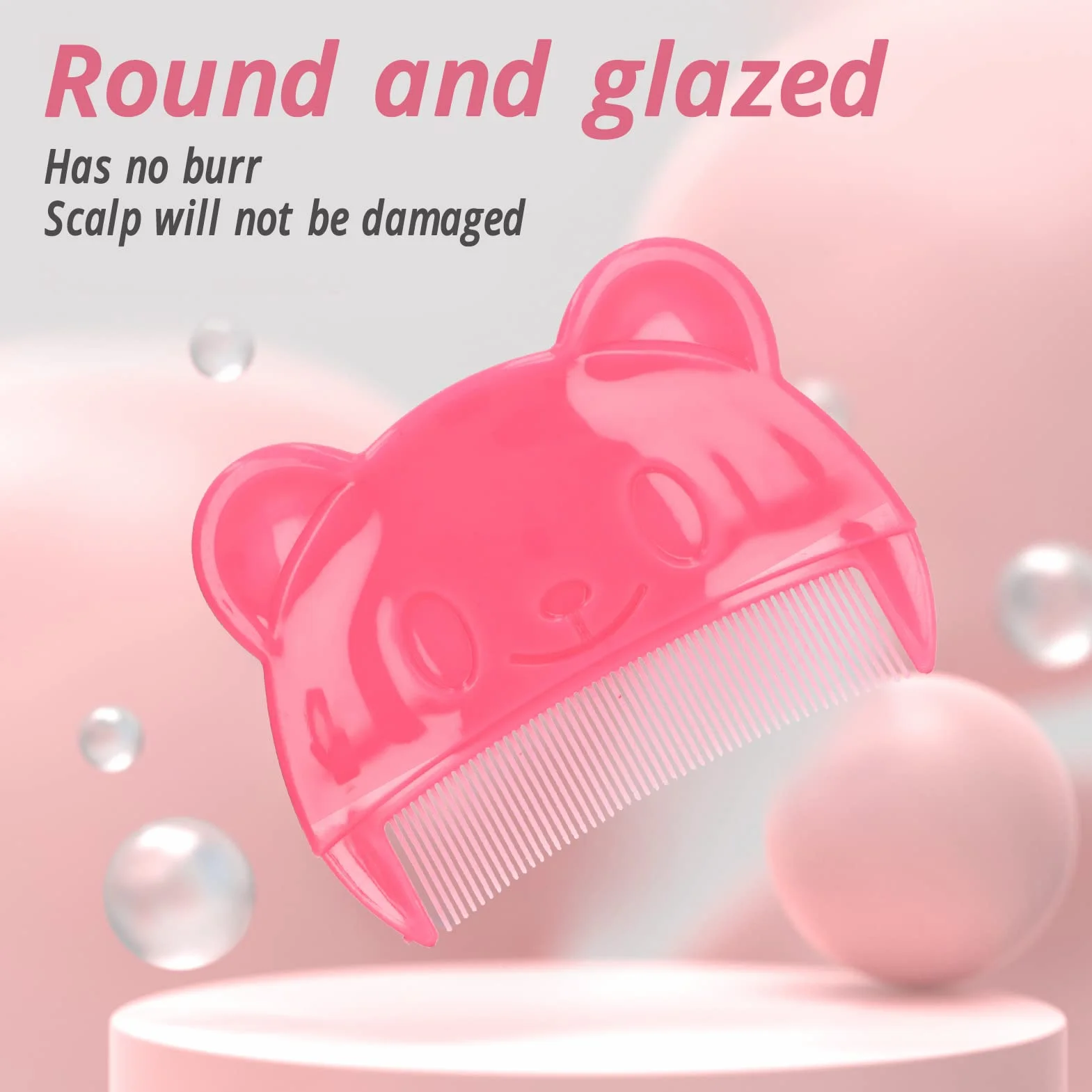 Szczotka do Kąpieli dla Dzieci, Szczotka do Kołyski Oraz Grzebień, Miękka Baby Bath Silicone Brush Set z Cradle Cap Bristle Brush i Pudełko do Przechowywania Idealny dla Noworodków i(Czerwony)